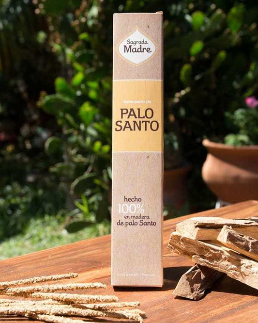 Sahumerio de Palo Santo natural hecho a mano con varillas extra gruesas, 100% Palo Santo de Perú.