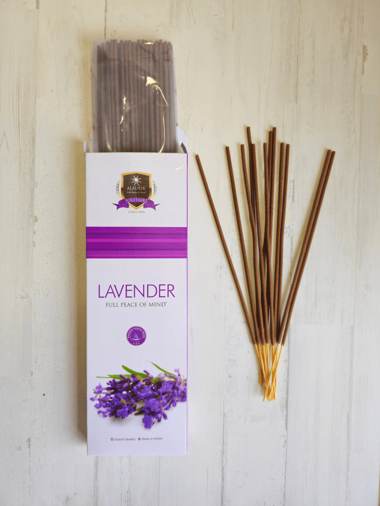 Incienso de Lavanda Alaukik | Aroma relajante en varillas largas
