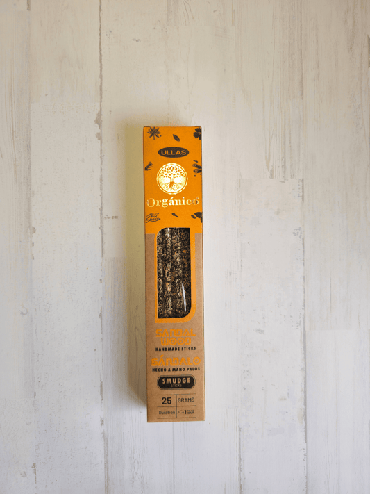 Caja de incienso de sándalo Ullas (9 varillas de 25 g), ideal para ambientar con aroma cálido y relajante.