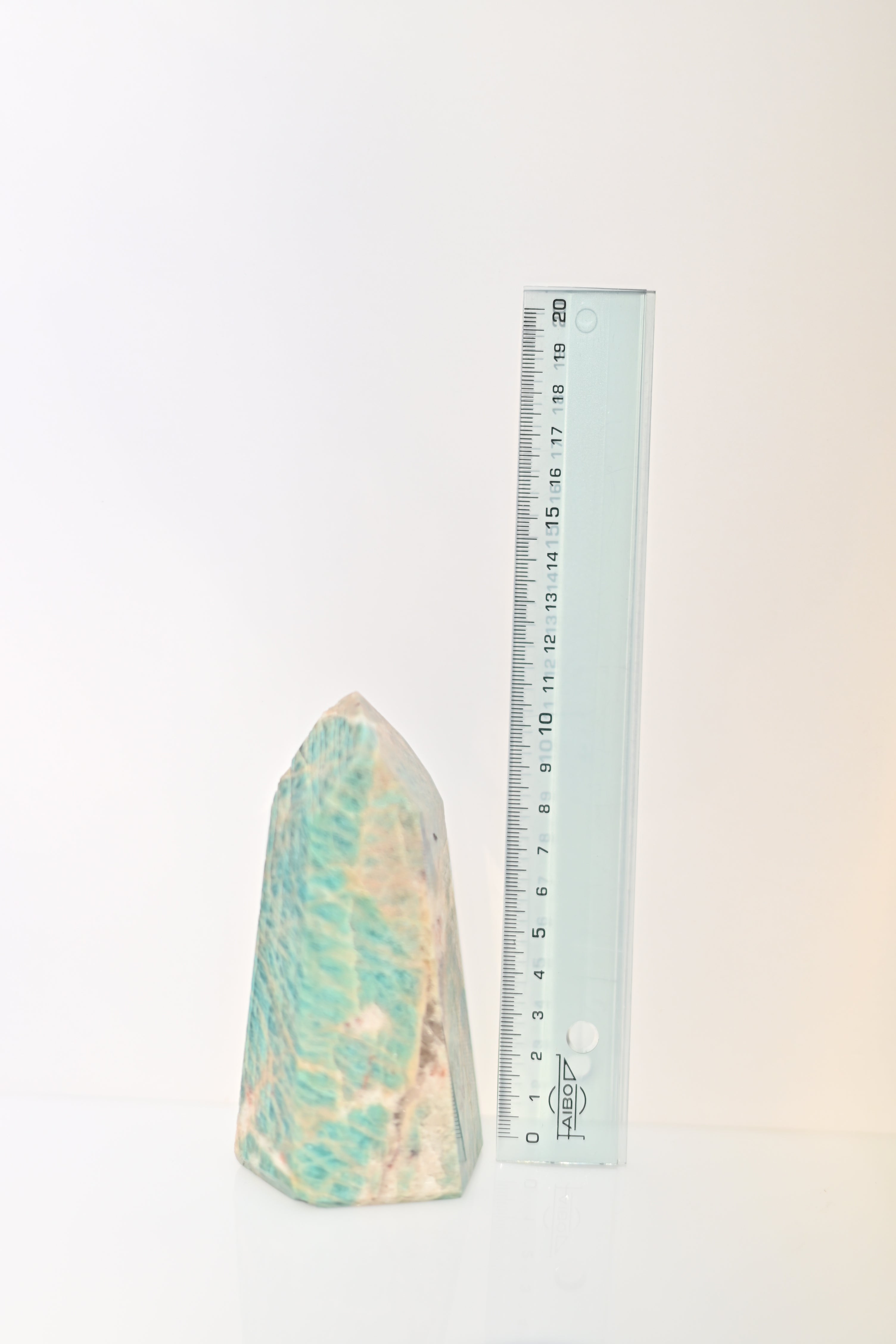 Punta de Amazonita pulida | calma y comunicación