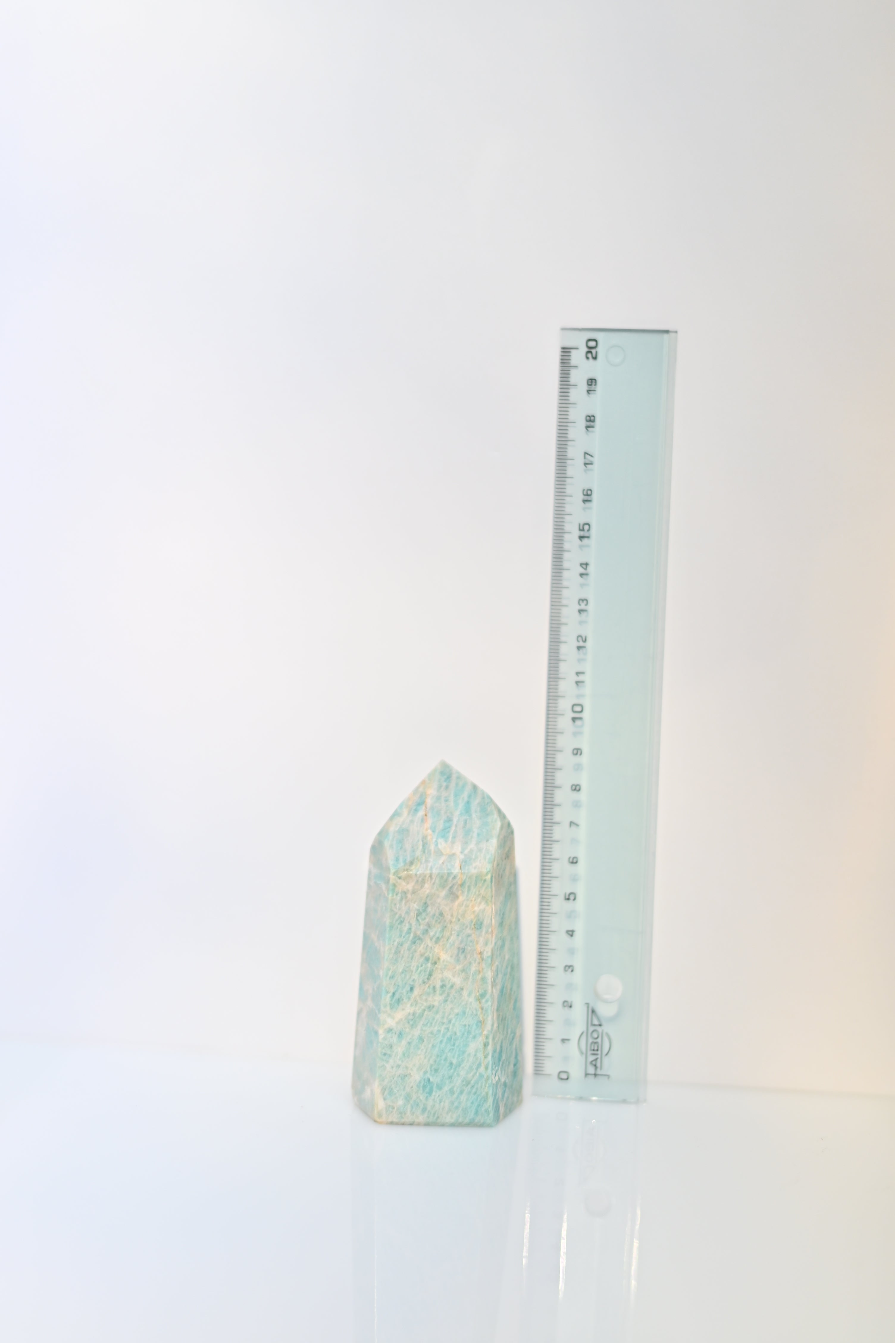 Punta de Amazonita pulida | calma y comunicación