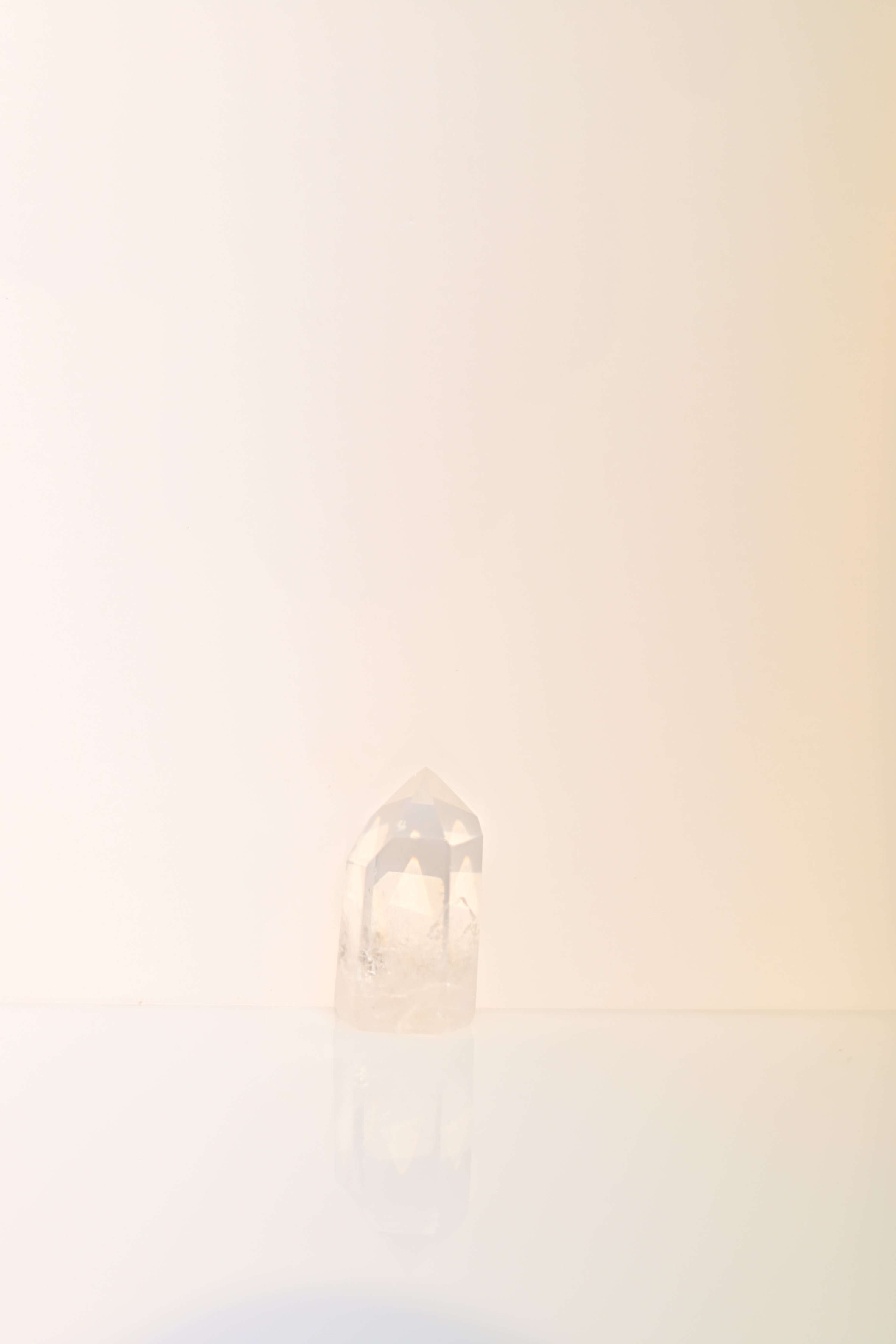 Punta de Cuarzo Ventana calidad diamante | claridad y enfoque