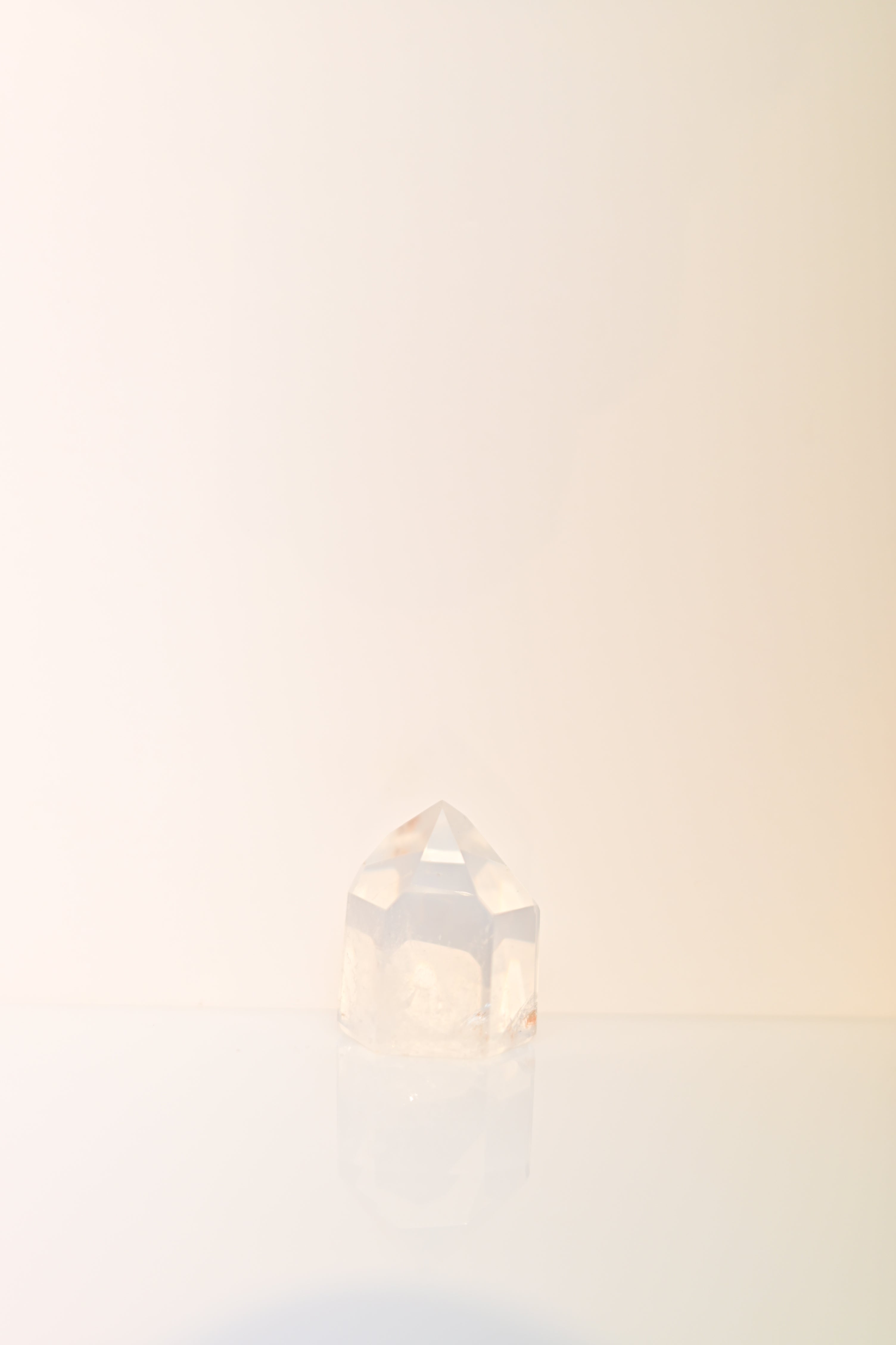 Punta de Cuarzo Ventana calidad diamante | claridad y enfoque