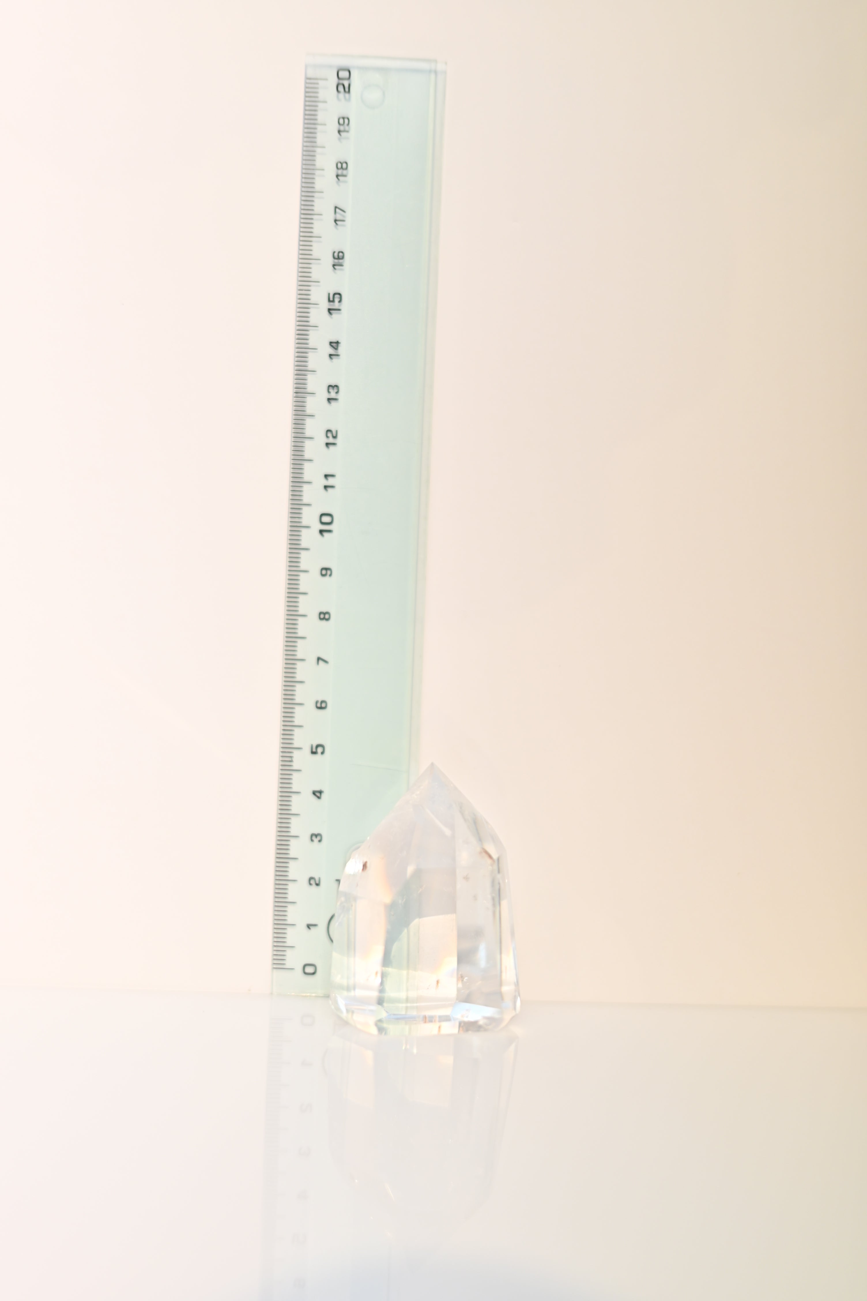 Punta de Cuarzo Ventana calidad diamante | claridad y enfoque