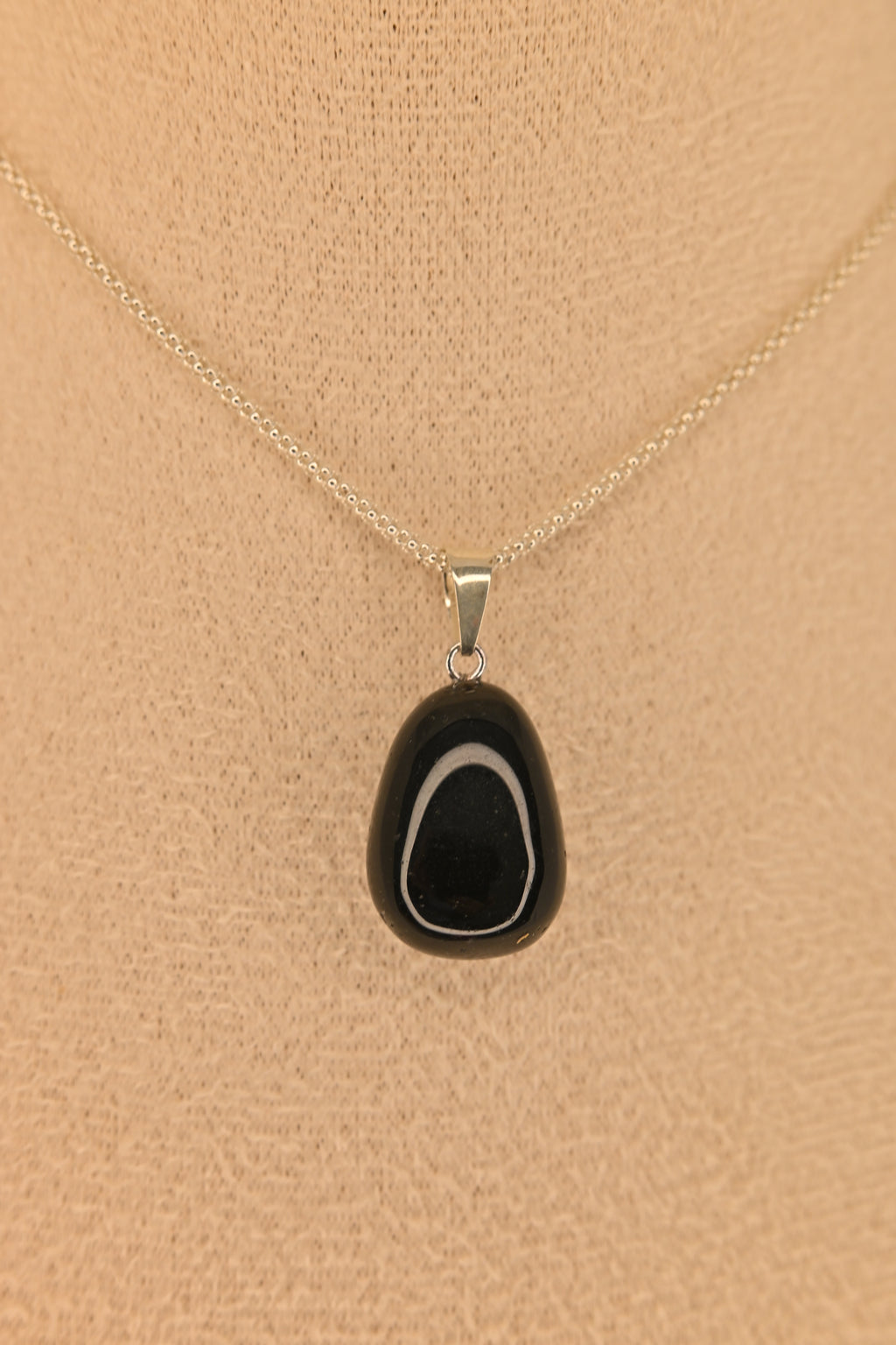 Colgante Obsidiana Arco Iris Plata | Protección Energética · Chakra Raíz