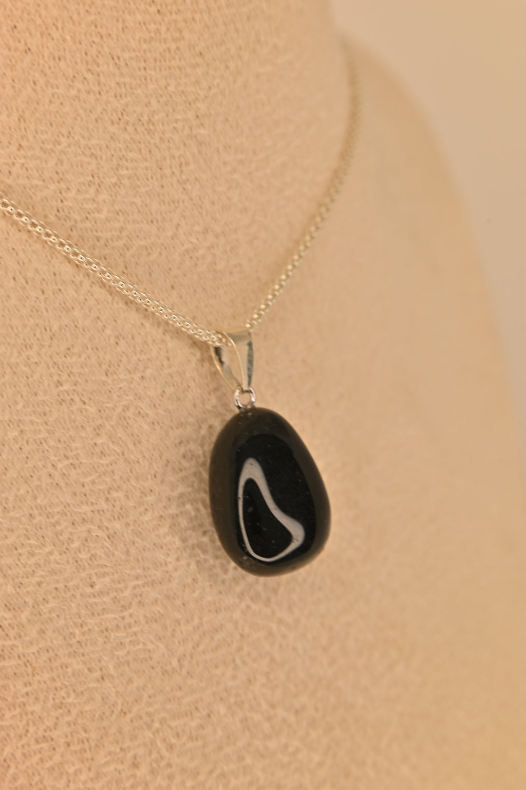 Colgante Obsidiana Arco Iris Plata | Protección Energética · Chakra Raíz