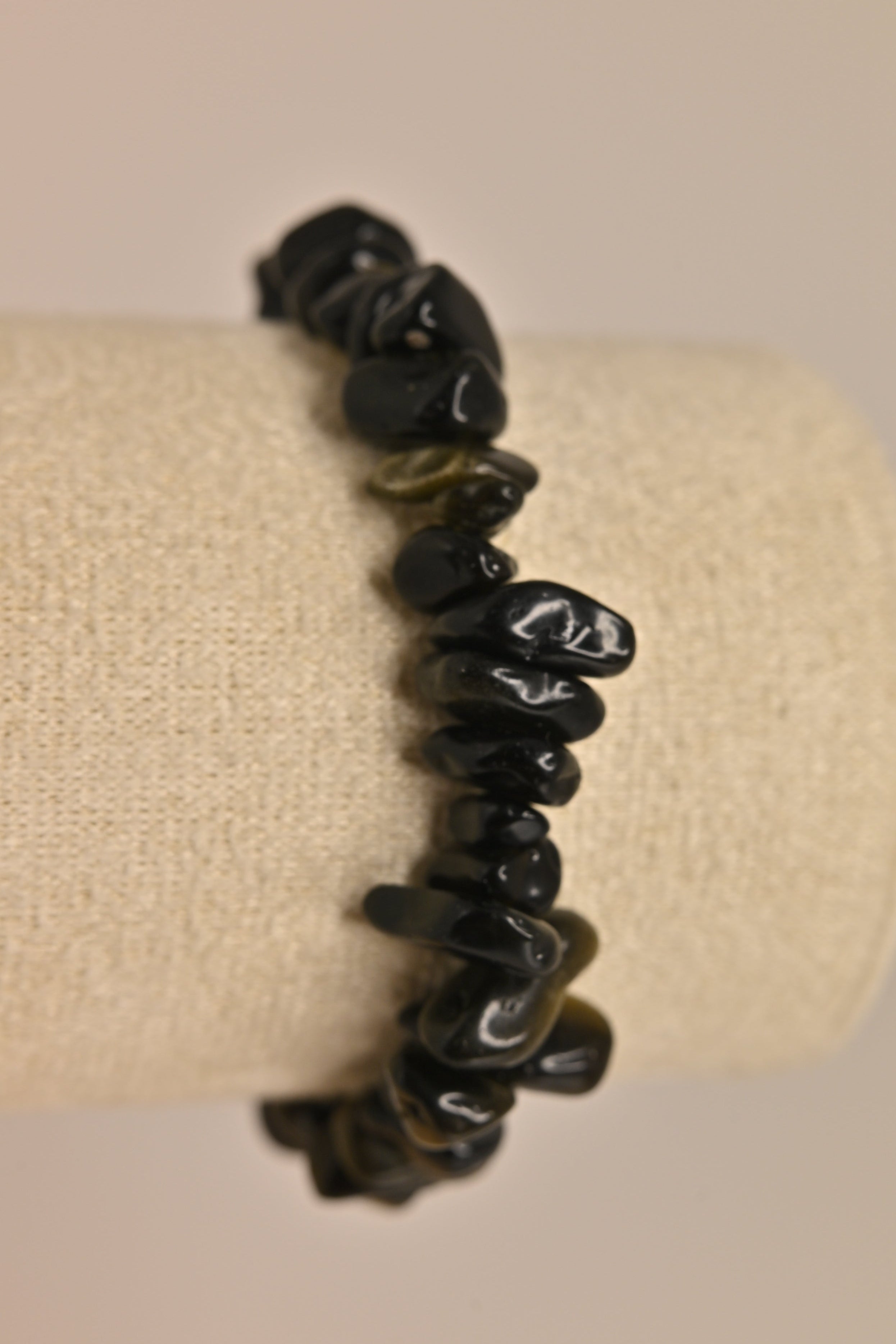 Pulsera de obsidiana dorada barroca | Protección con energía solar