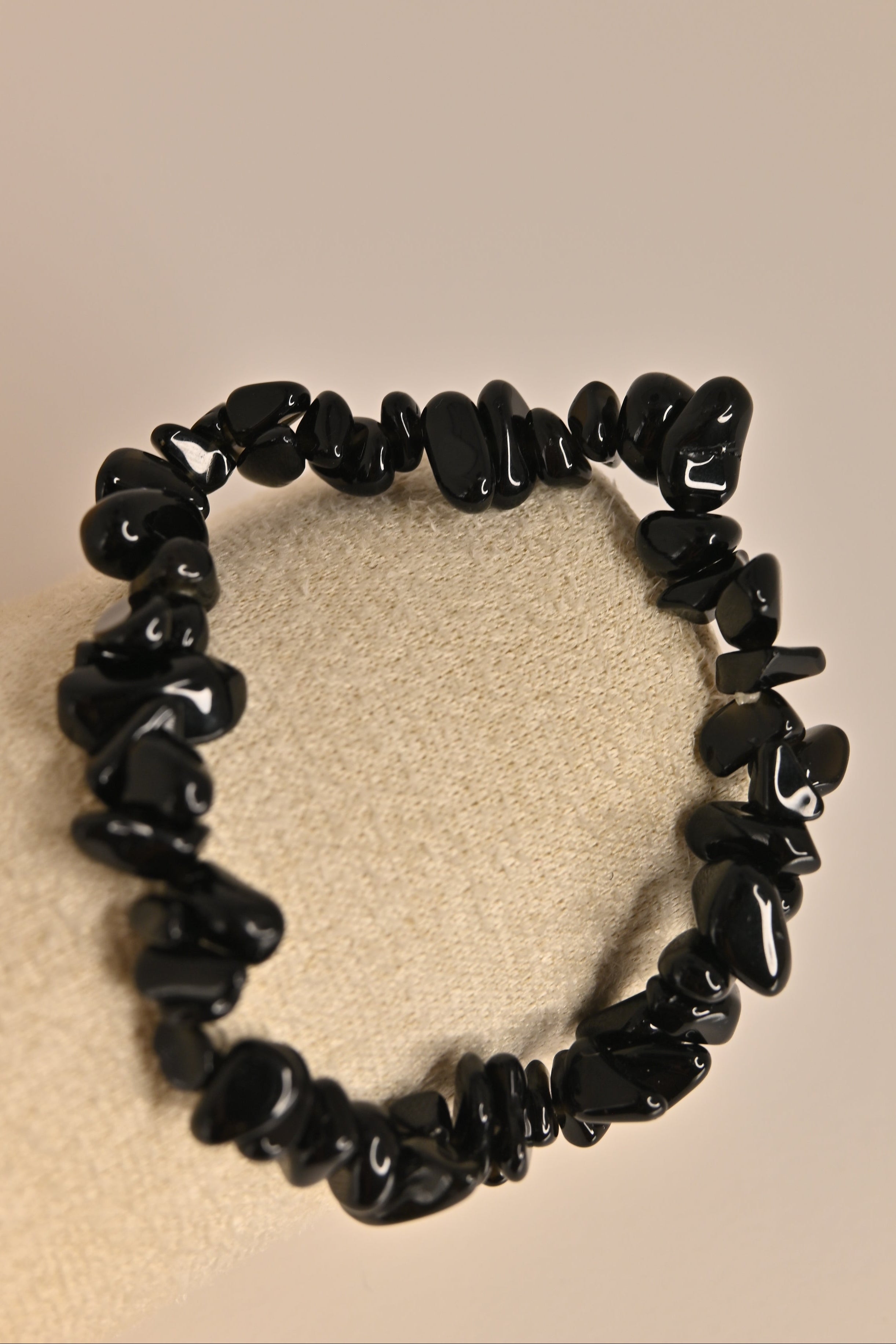 Pulsera de turmalina negra barroca | Protección y enraizamiento energético