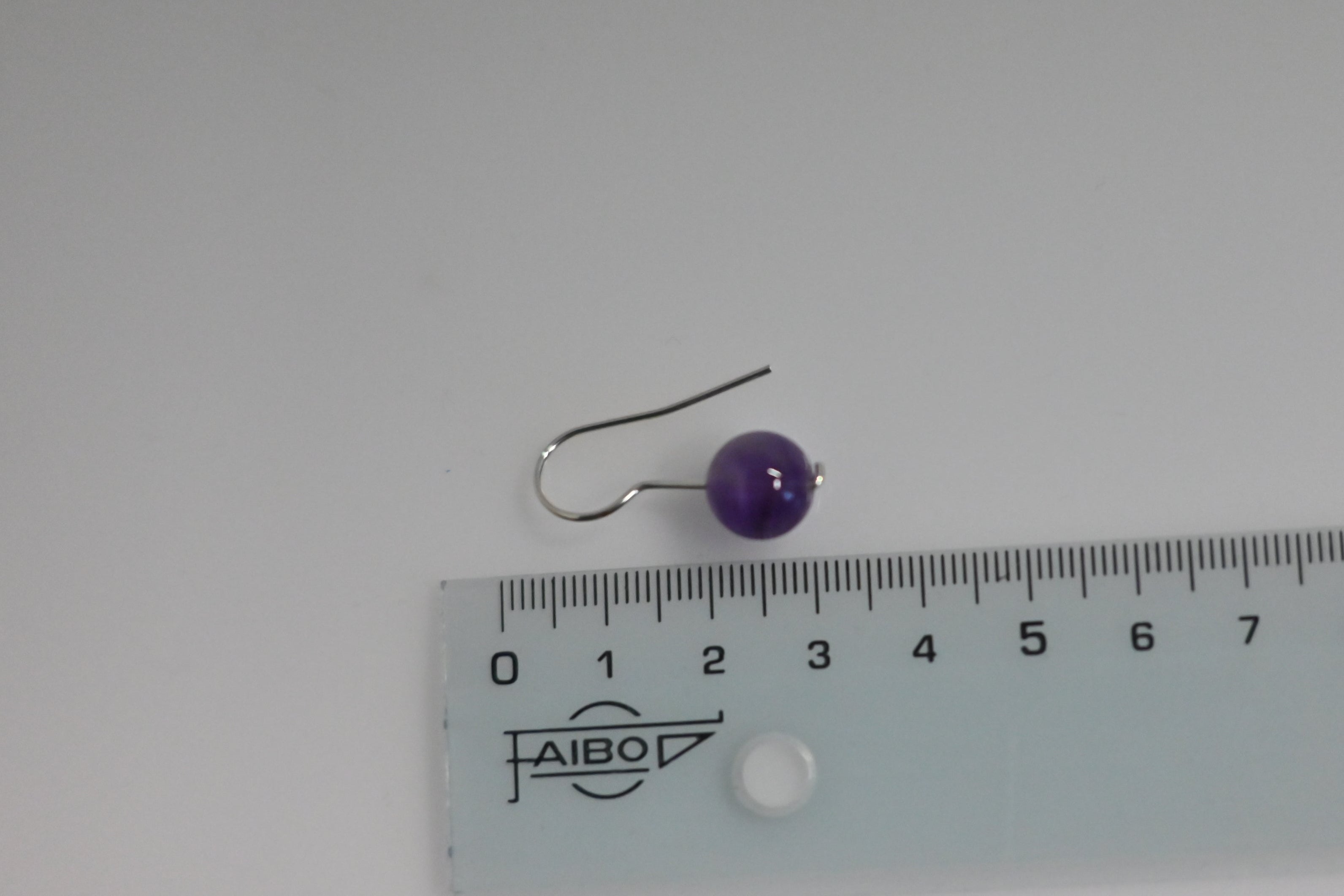 Pendientes Amatista Bola 10 mm Plata | Paz e Intuición