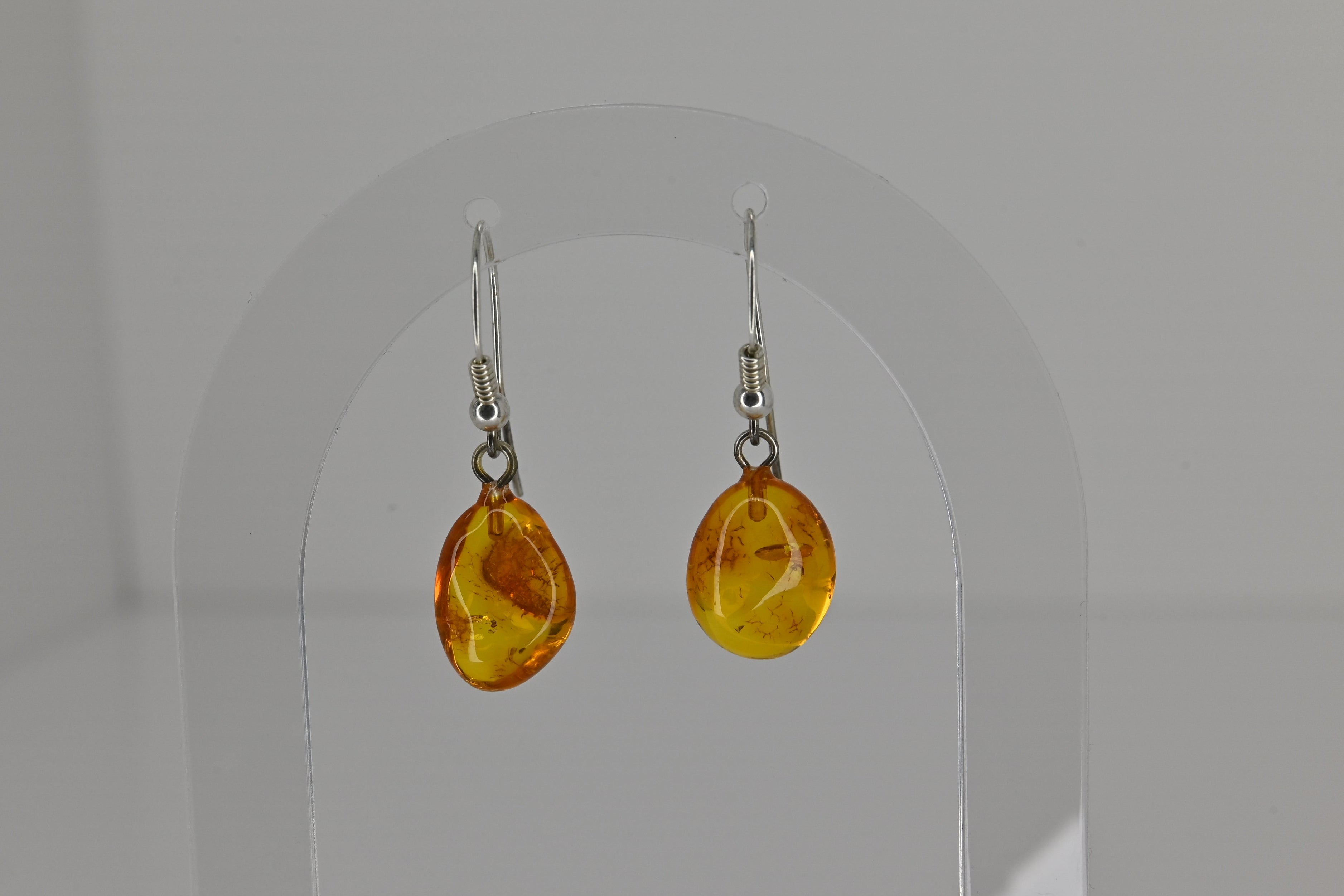 Pendientes Ámbar Plata Gota | Calidez y Sanación