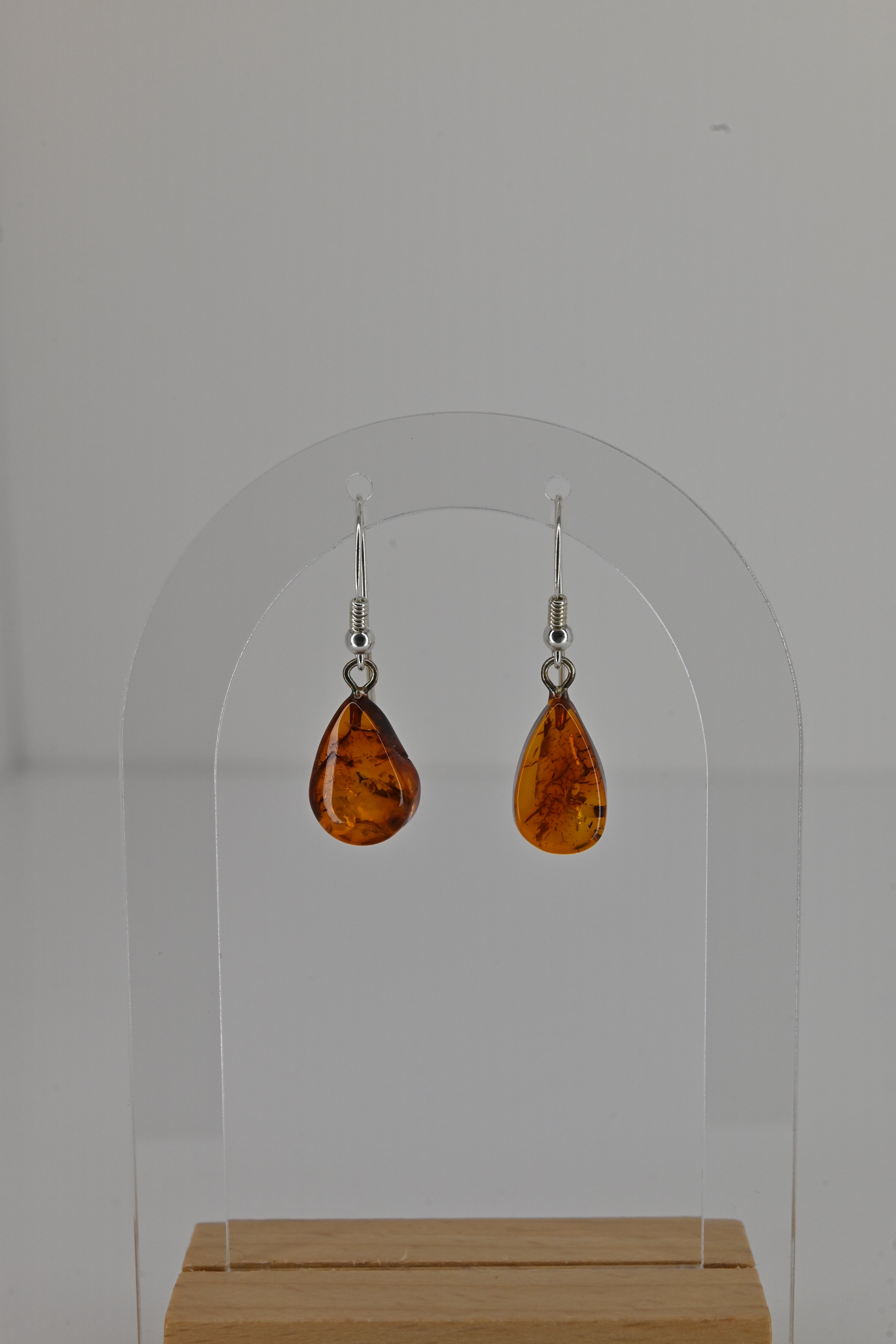 Pendientes Ámbar Plata Gota | Calidez y Sanación