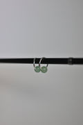 Pendientes Aros Cuarzo Verde Plata | Salud y Bienestar