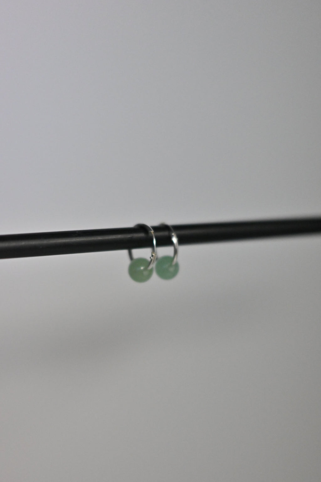 Pendientes Aros Cuarzo Verde Plata | Salud y Bienestar