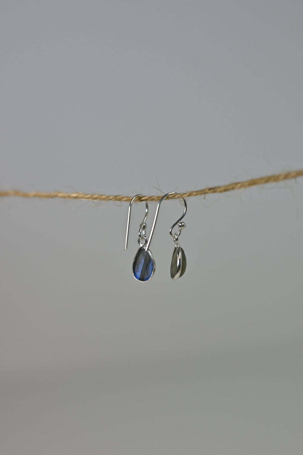 Pendientes Labradorita Lágrima Plata | Intuición y Protección