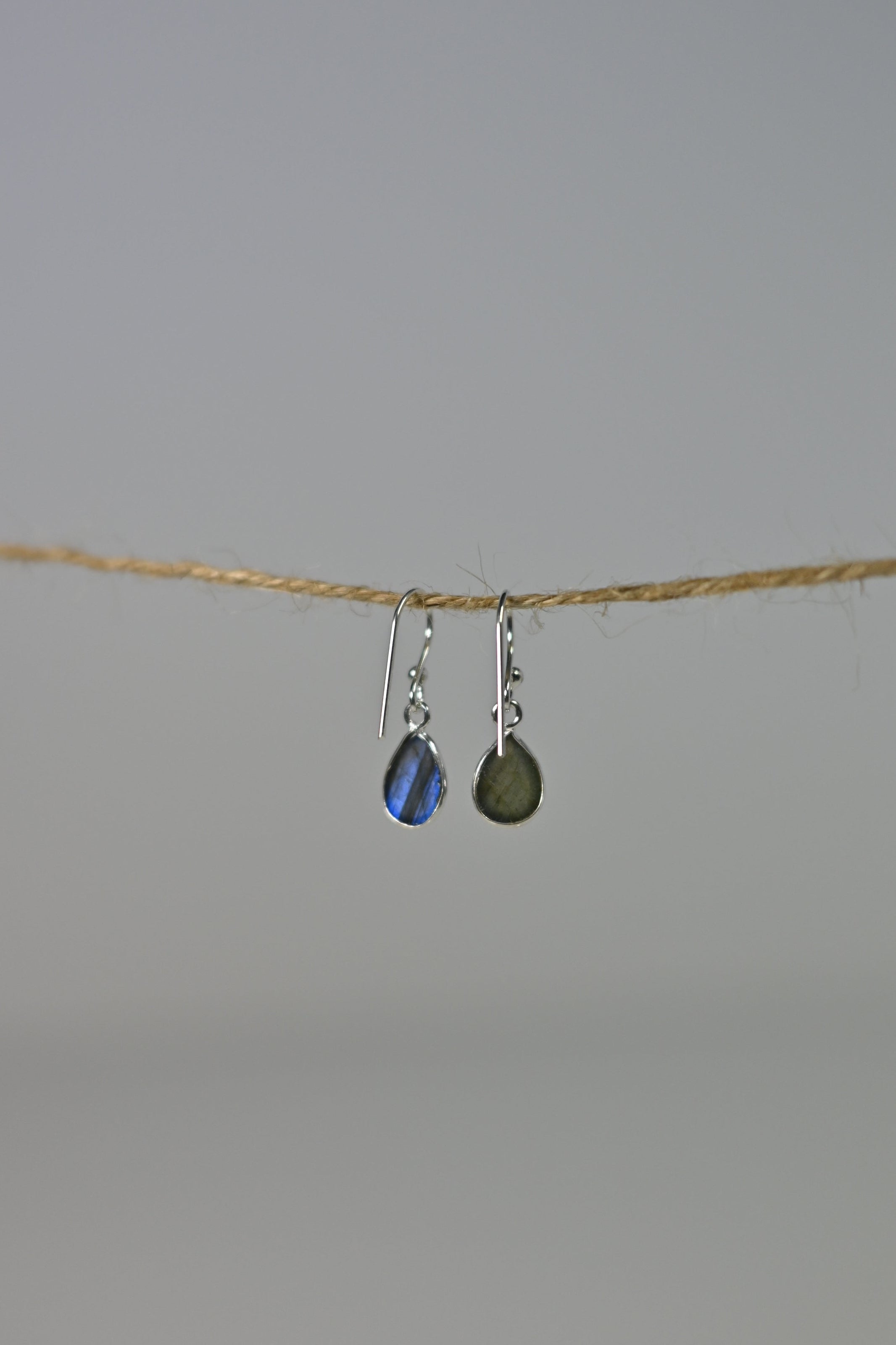 Pendientes Labradorita Lágrima Plata | Intuición y Protección