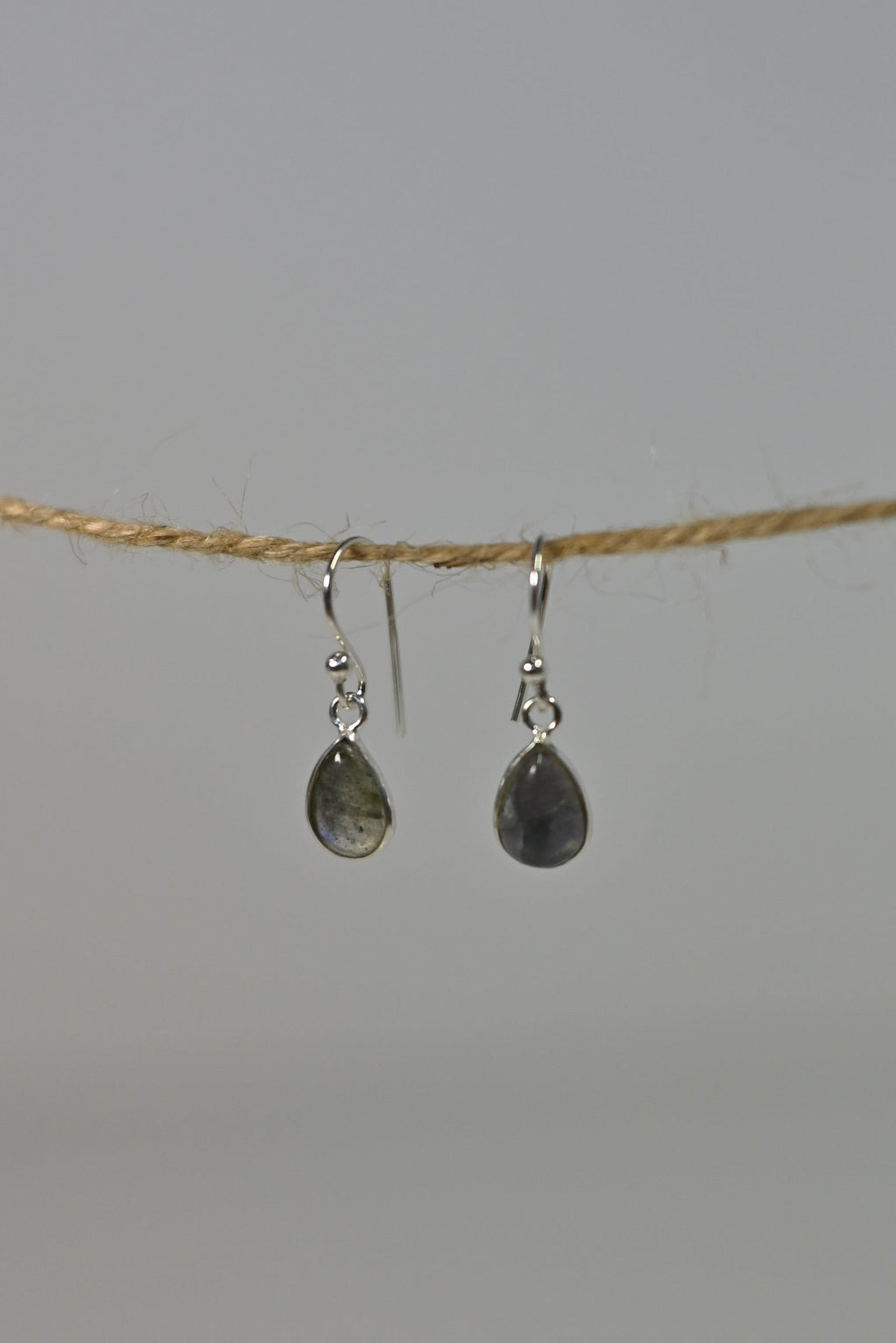 Pendientes Labradorita Lágrima Plata | Intuición y Protección