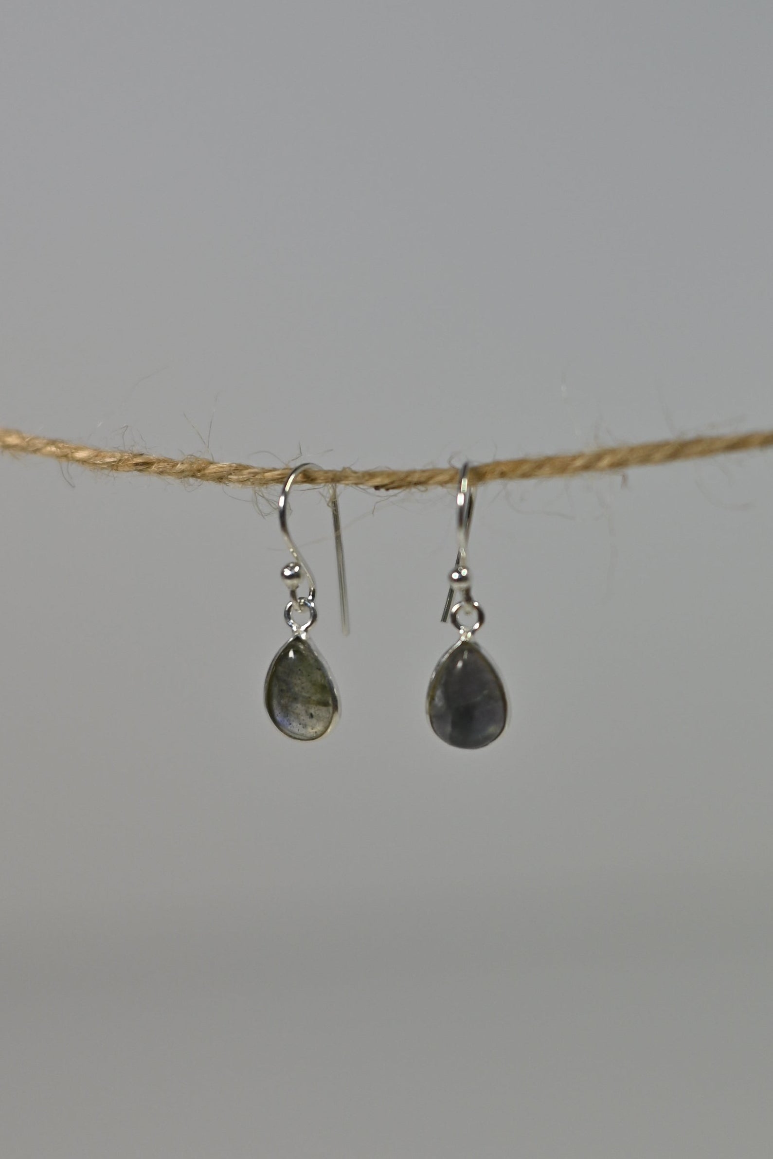 Pendientes Labradorita Lágrima Plata | Intuición y Protección