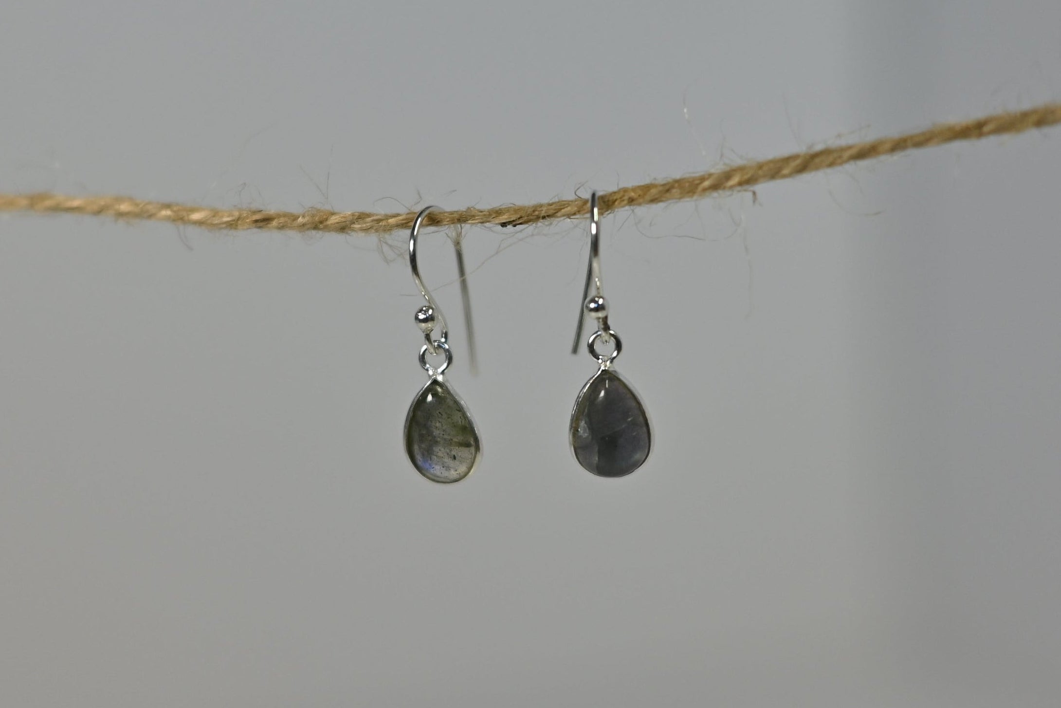 Pendientes Labradorita Lágrima Plata | Intuición y Protección