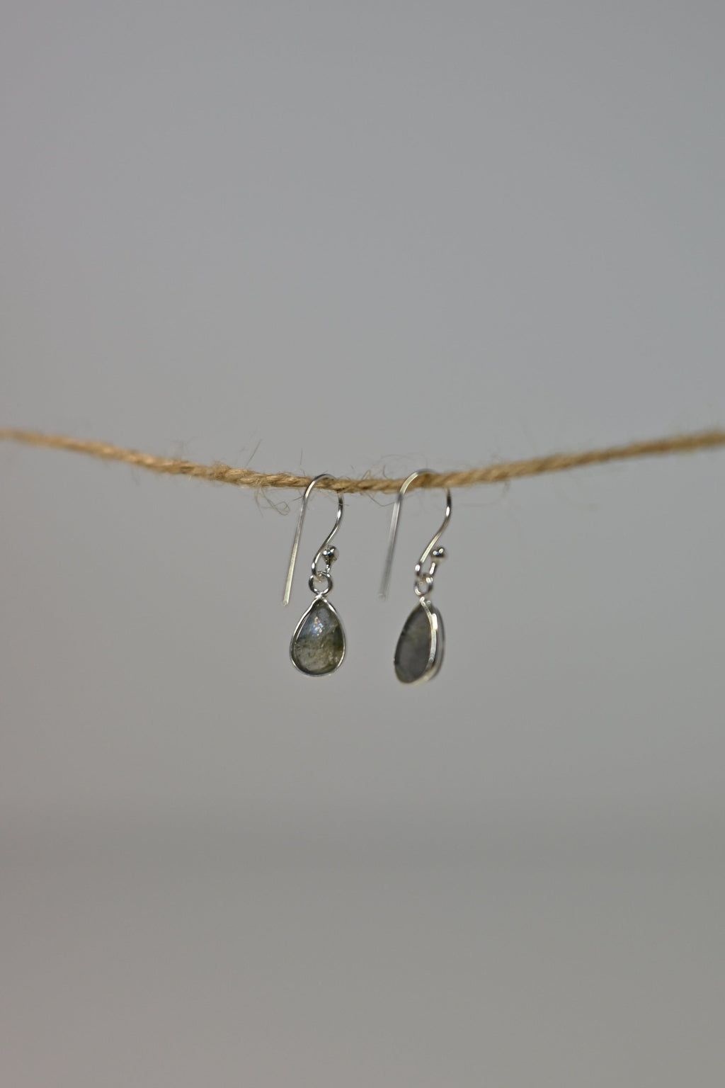 Pendientes Labradorita Lágrima Plata | Intuición y Protección