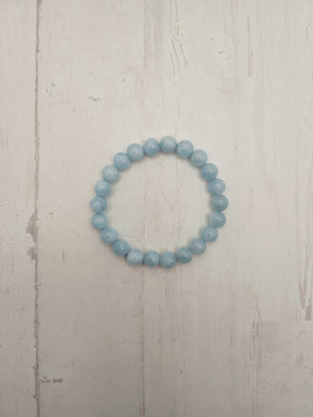 Pulsera de aguamarina 8 mm | Calma y claridad emocional