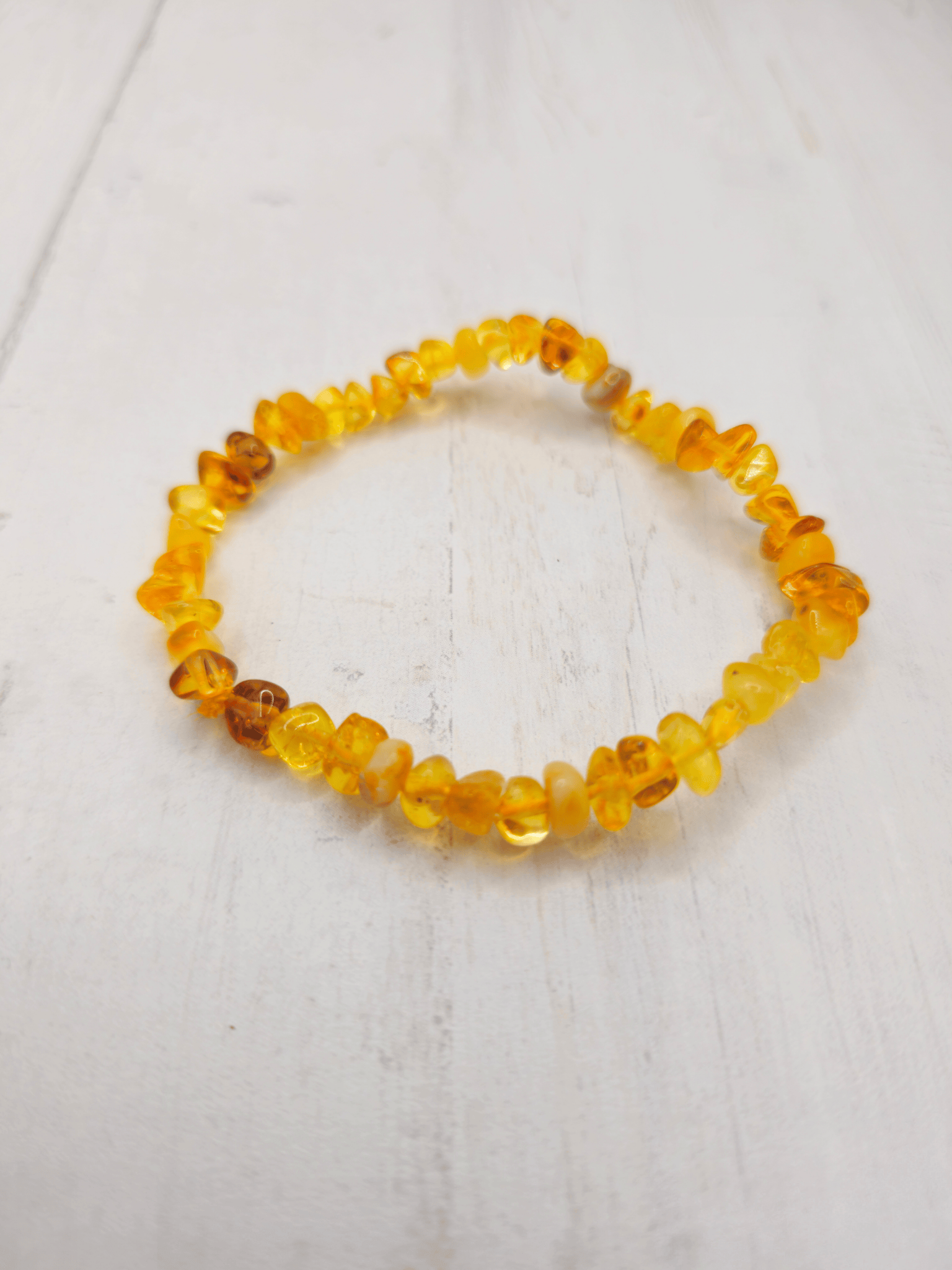 Pulsera barroca de Ámbar Báltico amarillo | calidez y protección