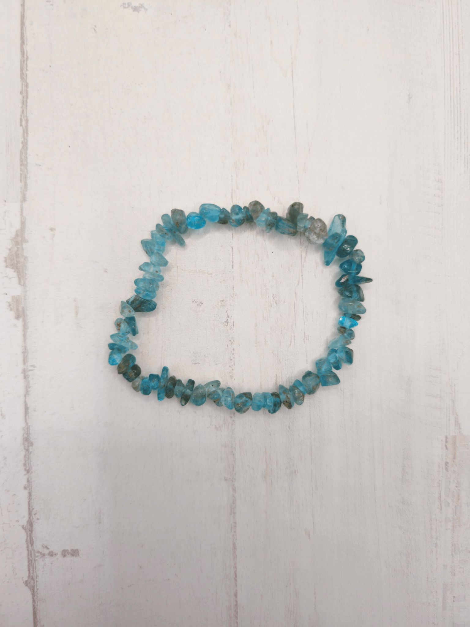 Pulsera de apatito azul barroca | Creatividad y claridad mental