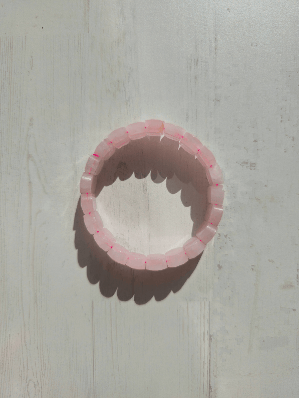 Pulsera de Cuarzo Rosa Óvalos Facetados | Amor propio, sanación emocional y armonía del corazón