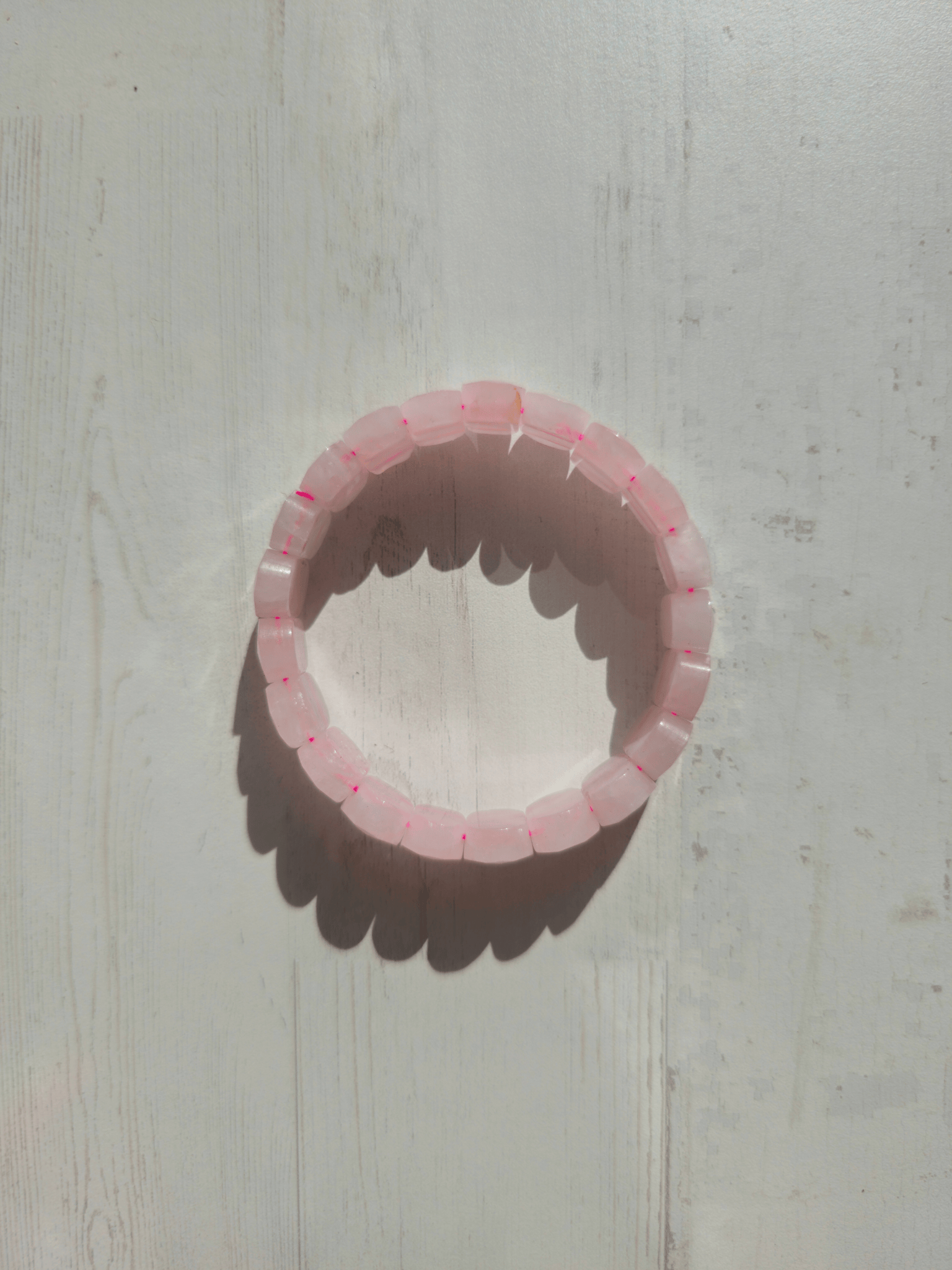 Pulsera de Cuarzo Rosa Óvalos Facetados | Amor propio, sanación emocional y armonía del corazón