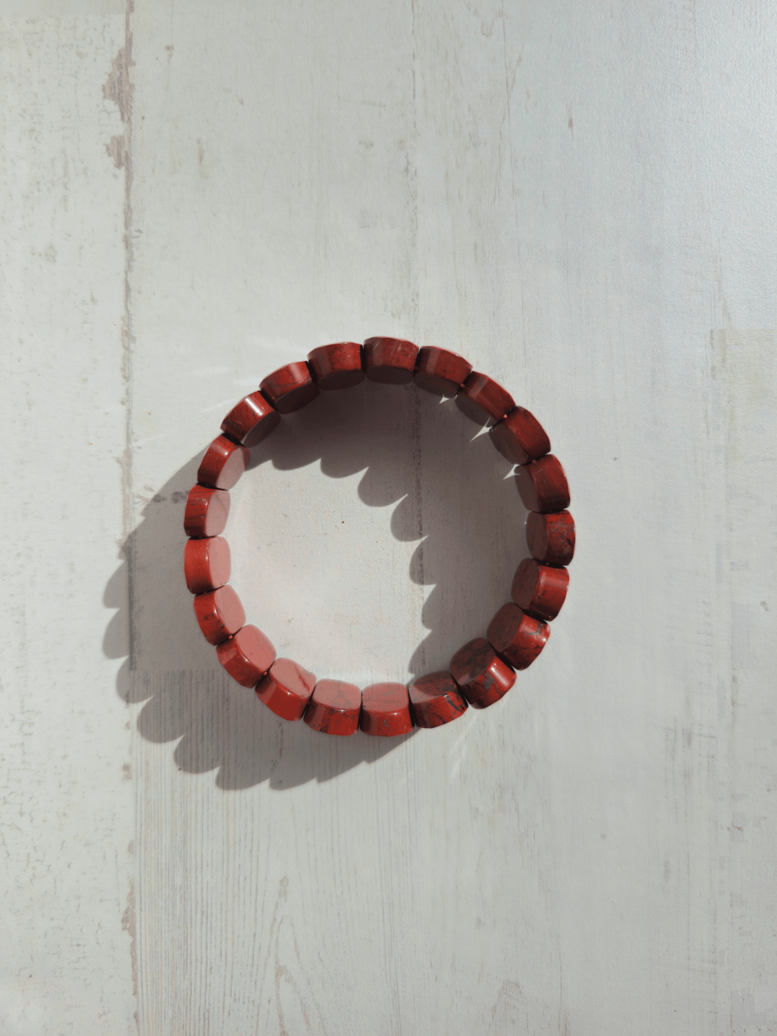 Pulsera de Jaspe Rojo Óvalos Facetados | Vitalidad, enraizamiento y coraje interior