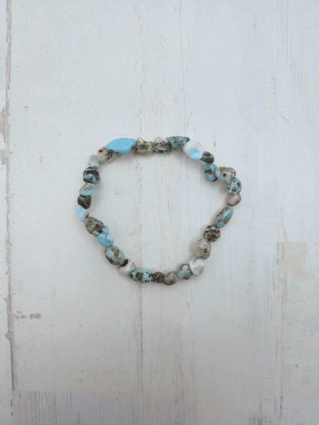 Pulsera Fina de Larimar | Cristal natural para calma y comunicación emocional