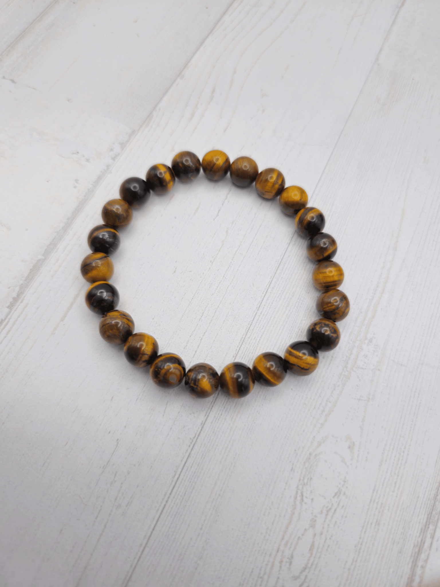 Pulsera de Ojo de Tigre 8 mm | Protección, enfoque y fuerza interior