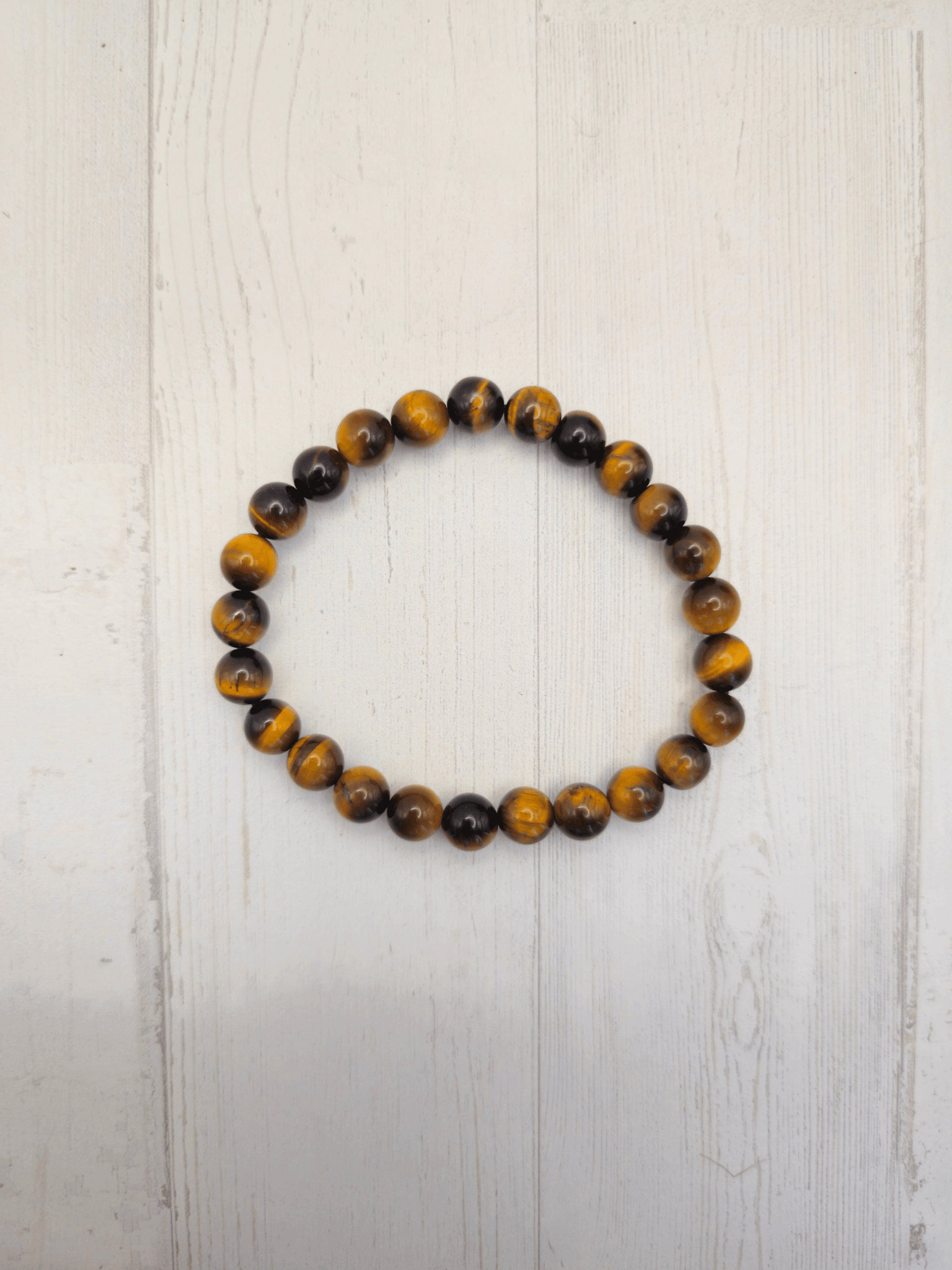 Pulsera de Ojo de Tigre 8 mm grande | Protección, enfoque y fuerza interior