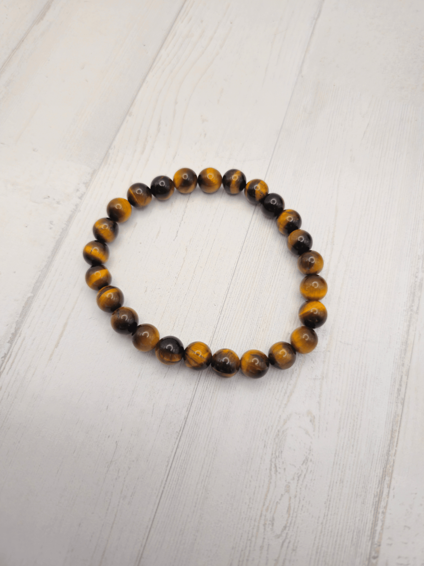 Pulsera de Ojo de Tigre 8 mm grande | Protección, enfoque y fuerza interior