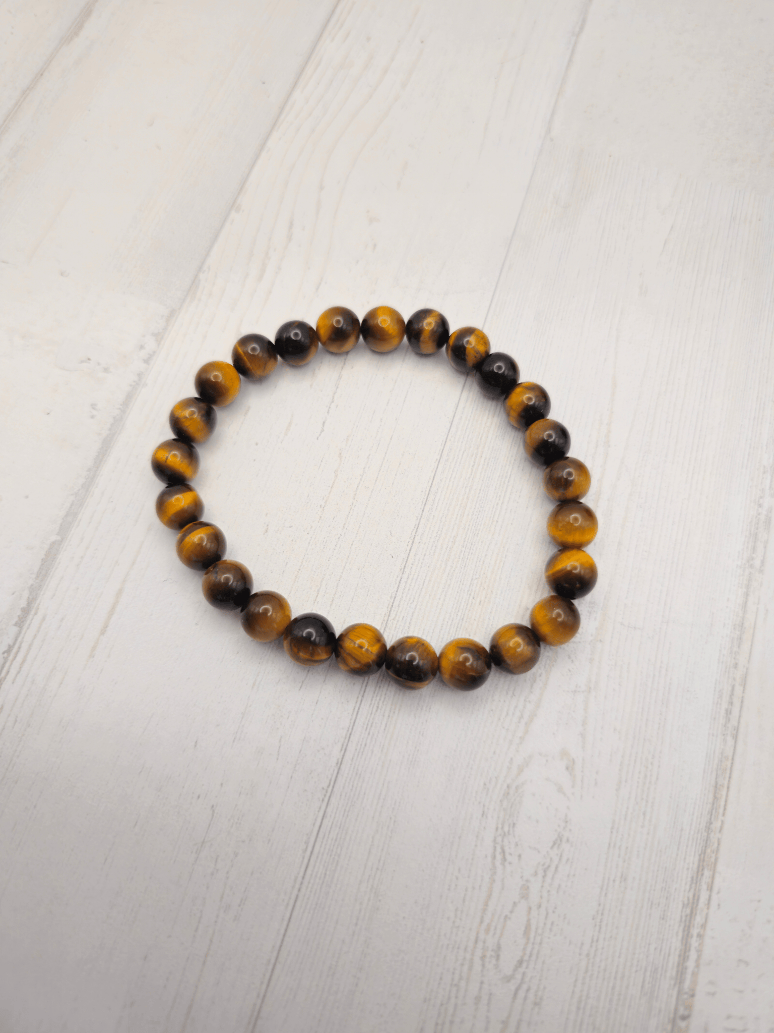 Pulsera de Ojo de Tigre 8 mm grande | Protección, enfoque y fuerza interior