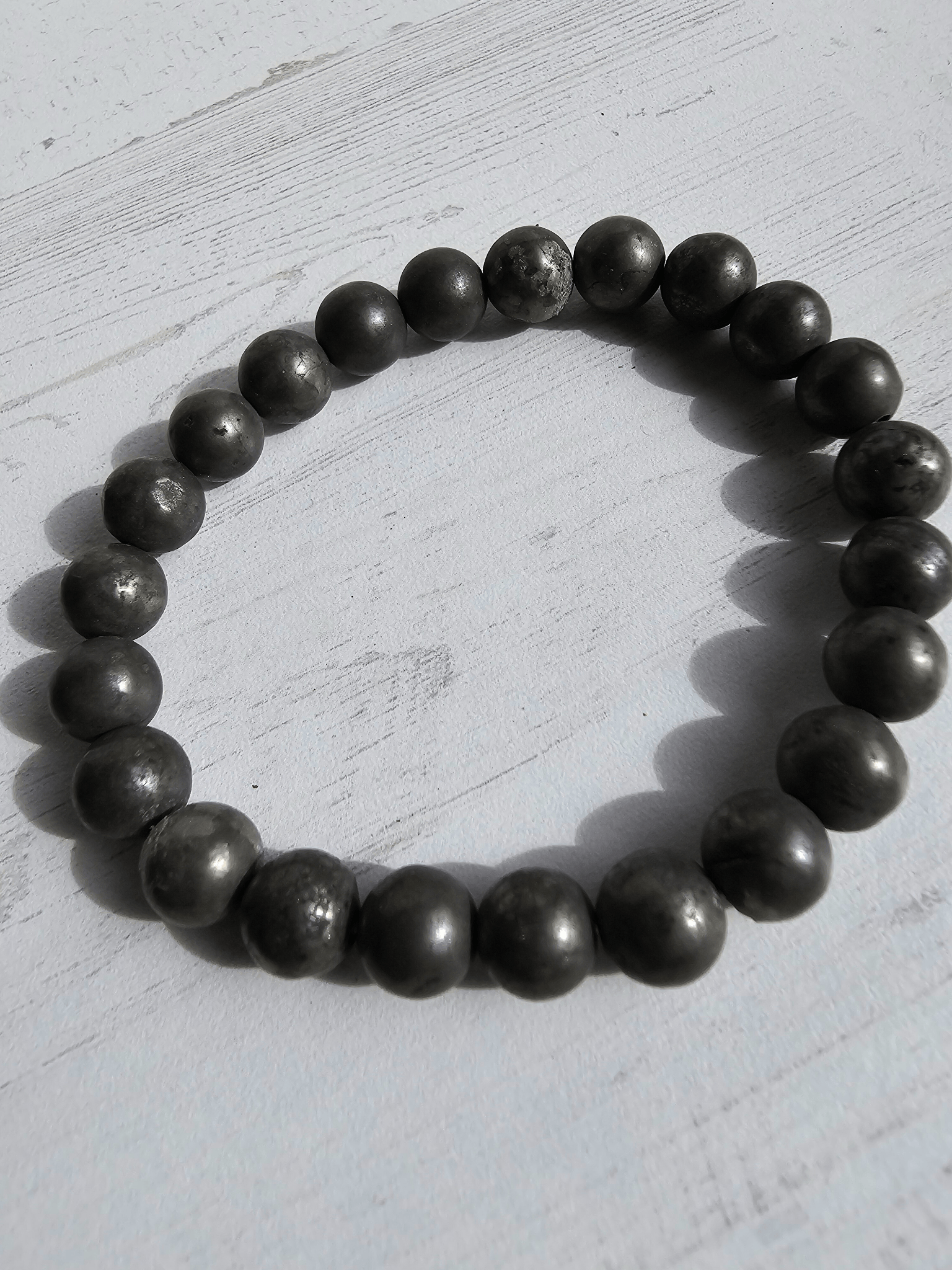 Pulsera de pirita 8 mm | Abundancia y protección energética
