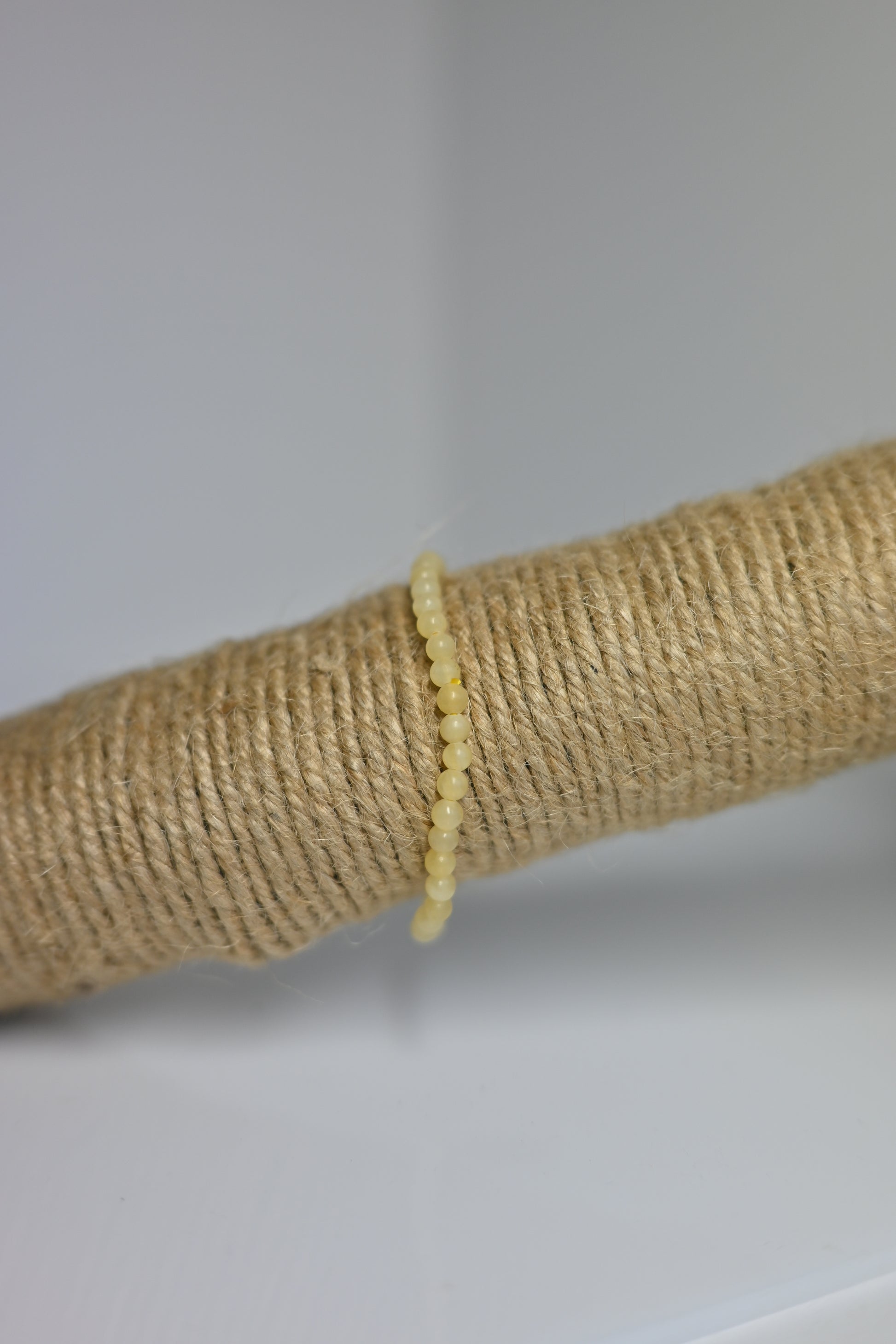 Pulsera calcita amarilla bolas
