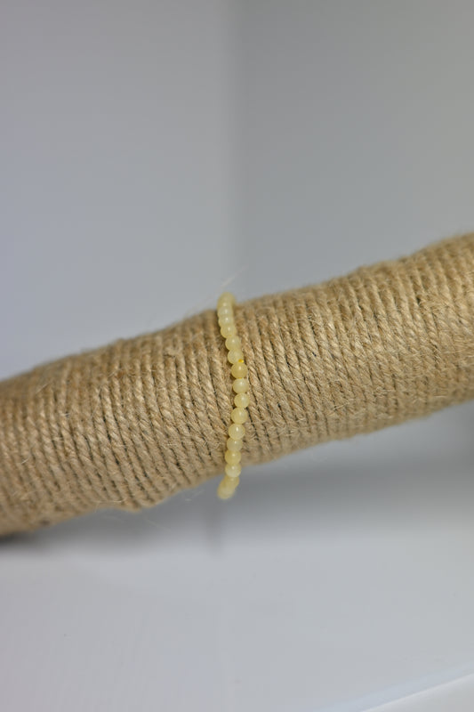 Pulsera calcita amarilla bolas