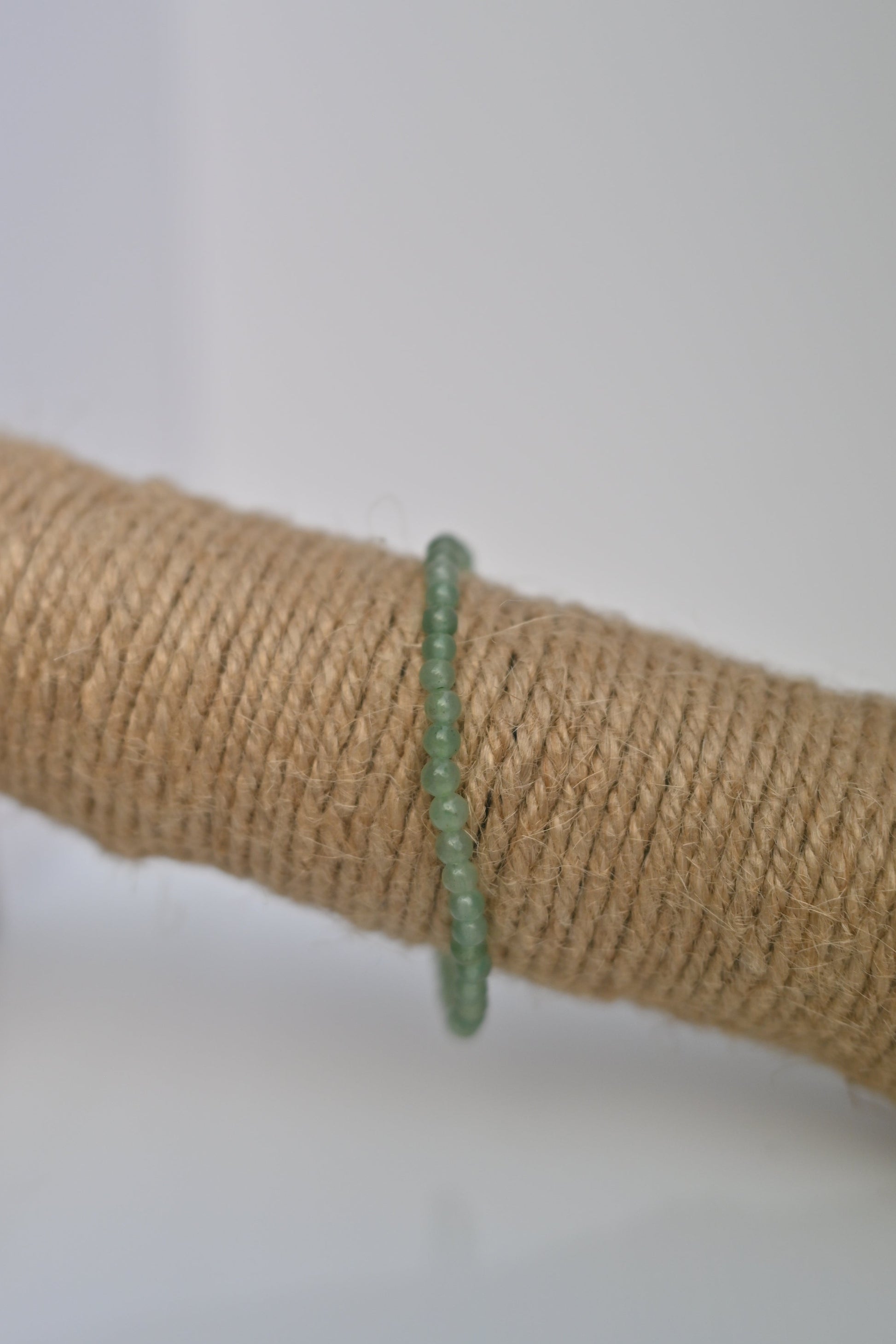 Pulsera elástica de cuarzo verde 4 mm (~41 cuentas)