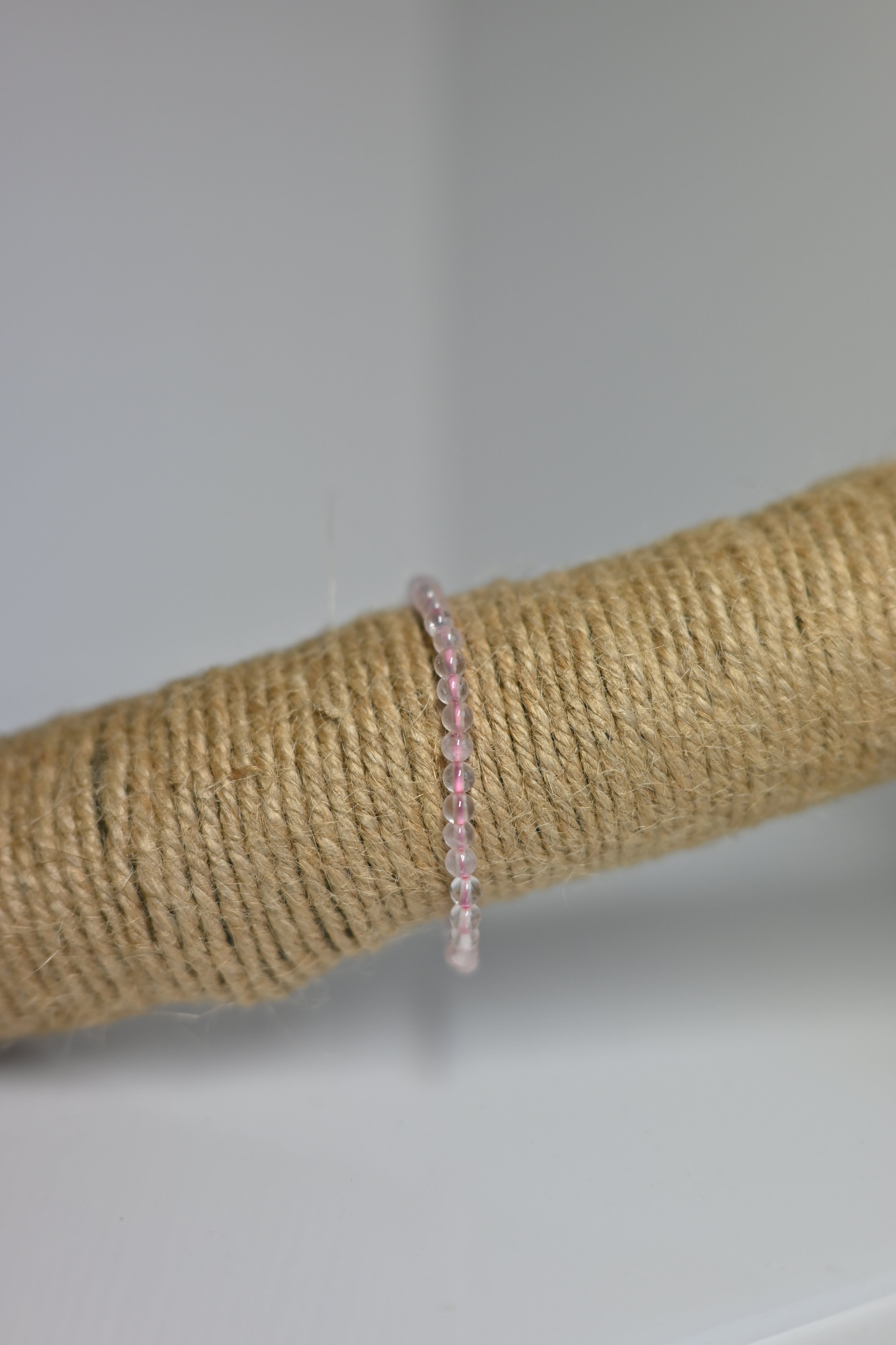 Pulsera de cuarzo rosa bolas