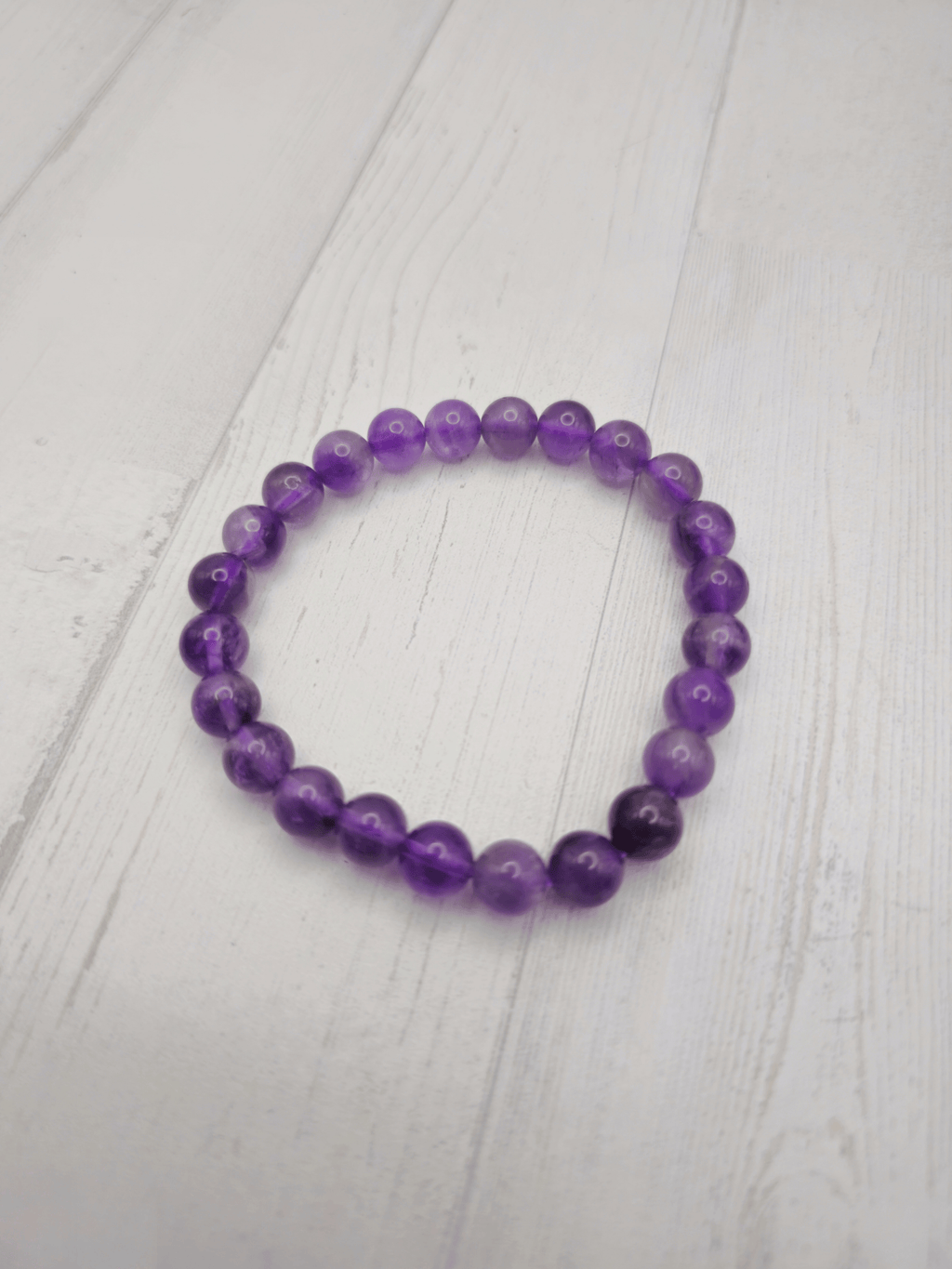 Pulsera de Amatista Extra Bola 8mm | Cristal natural para calma e intuición