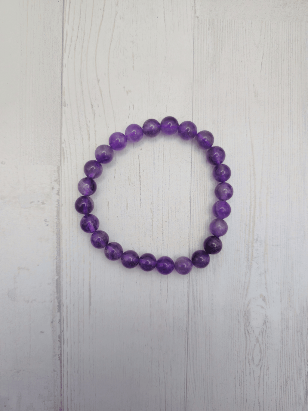 Pulsera de Amatista Extra Bola 8mm | Cristal natural para calma e intuición