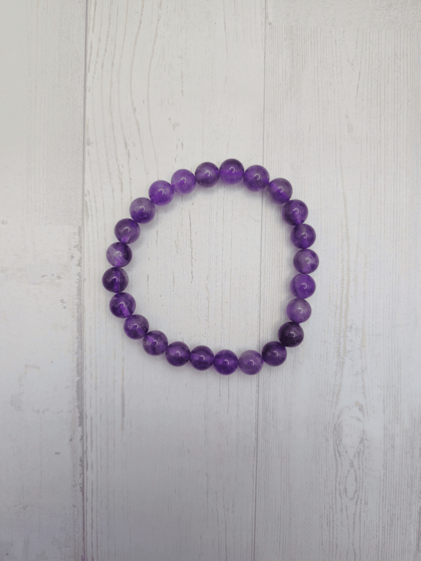 Pulsera de Amatista Extra Bola 8mm | Cristal natural para calma e intuición