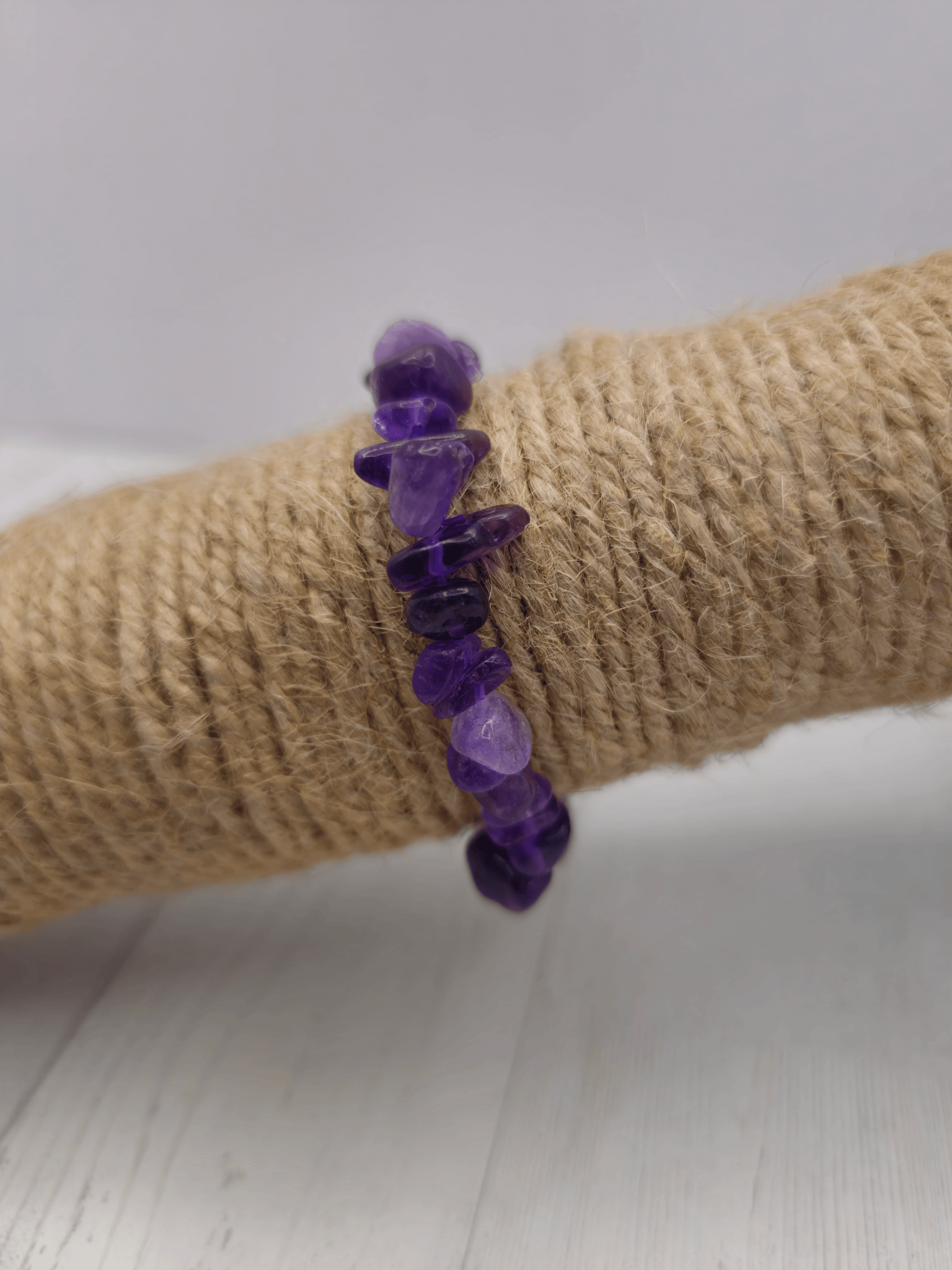 Pulsera de Amatista Barroca | Cristal natural para calma e intuición