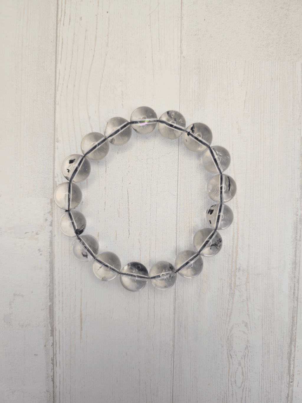 Pulsera de Cristal Herkimer bola 12 mm | Claridad suprema y energía elevada