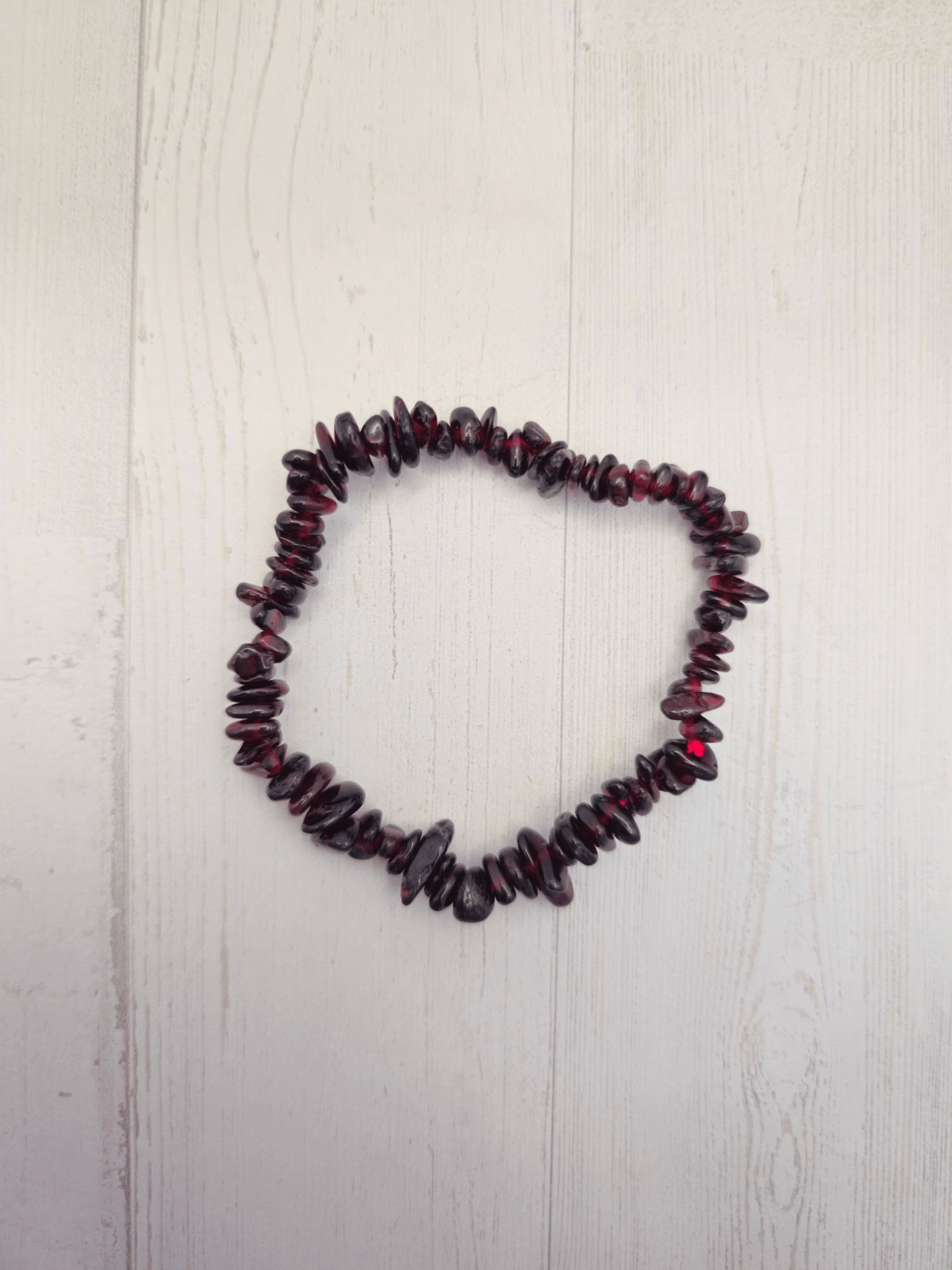 Pulsera de granate rojo Almandino barroca | Energía y pasión interior