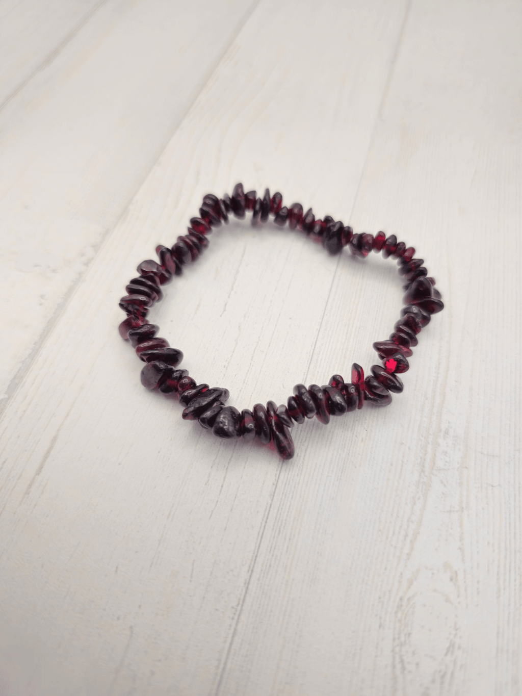 Pulsera de granate rojo Almandino barroca | Energía y pasión interior