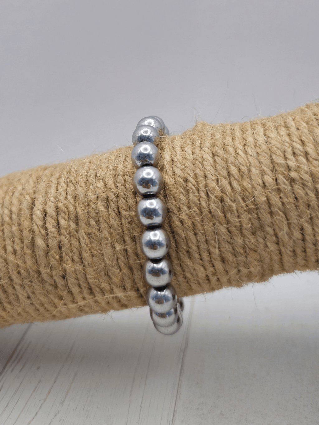 Pulsera de Hematita Bola 8 mm | Equilibrio emocional, enfoque y protección energética