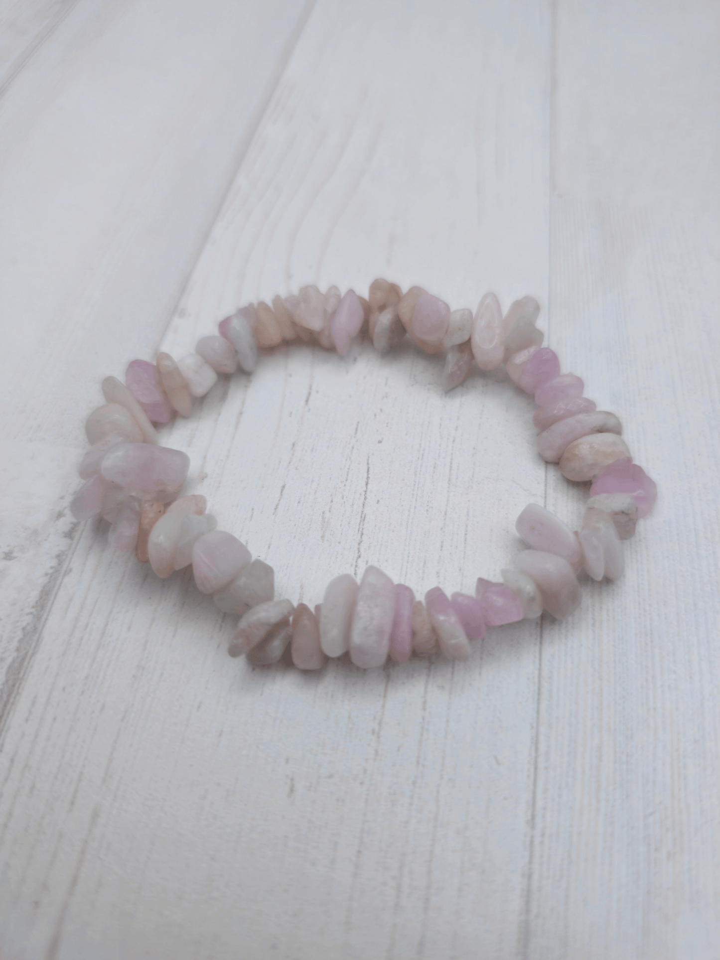 Pulsera de Kunzita Barroca | Cristal natural para amor y paz interior