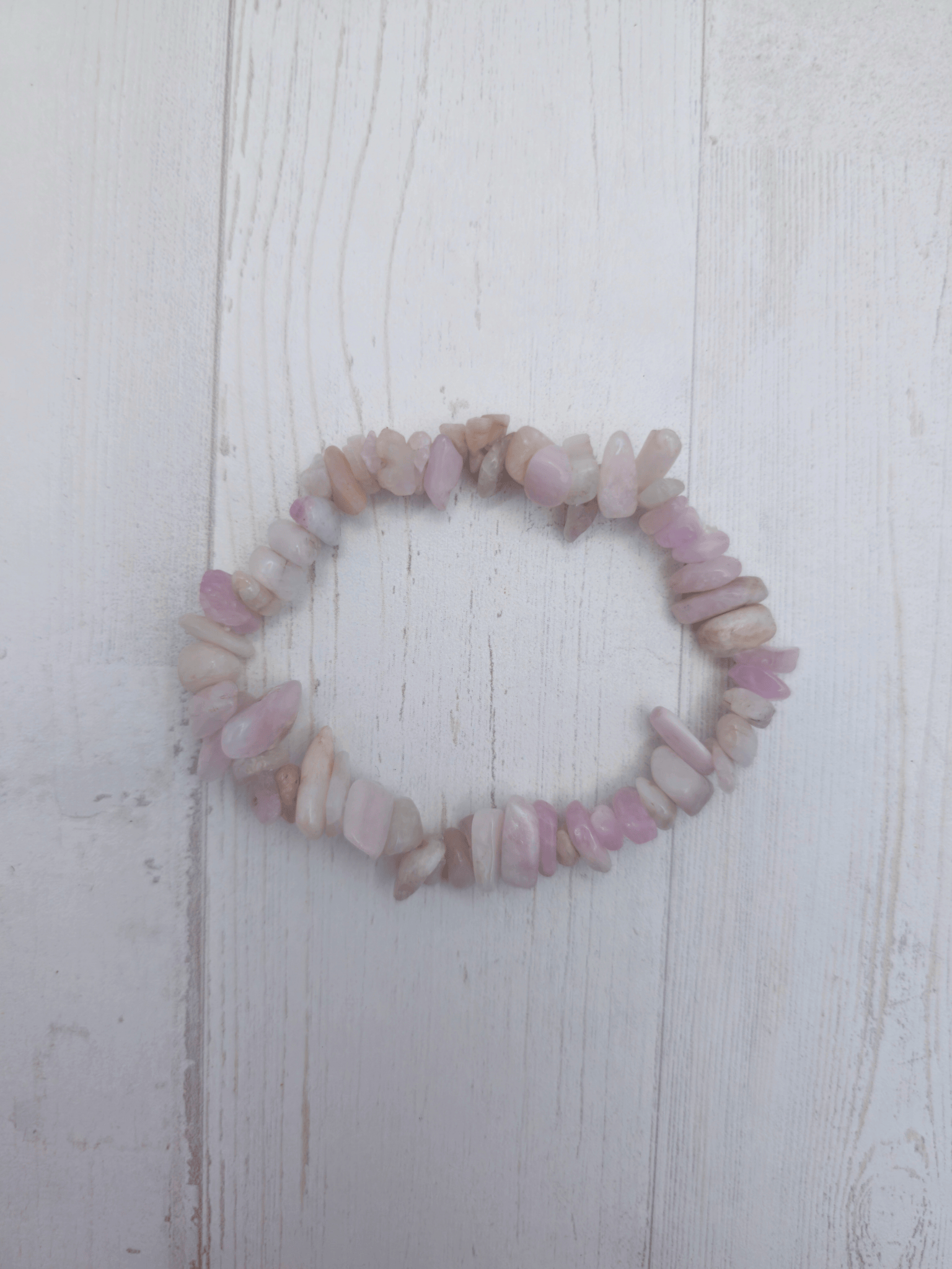Pulsera de Kunzita Barroca | Cristal natural para amor y paz interior