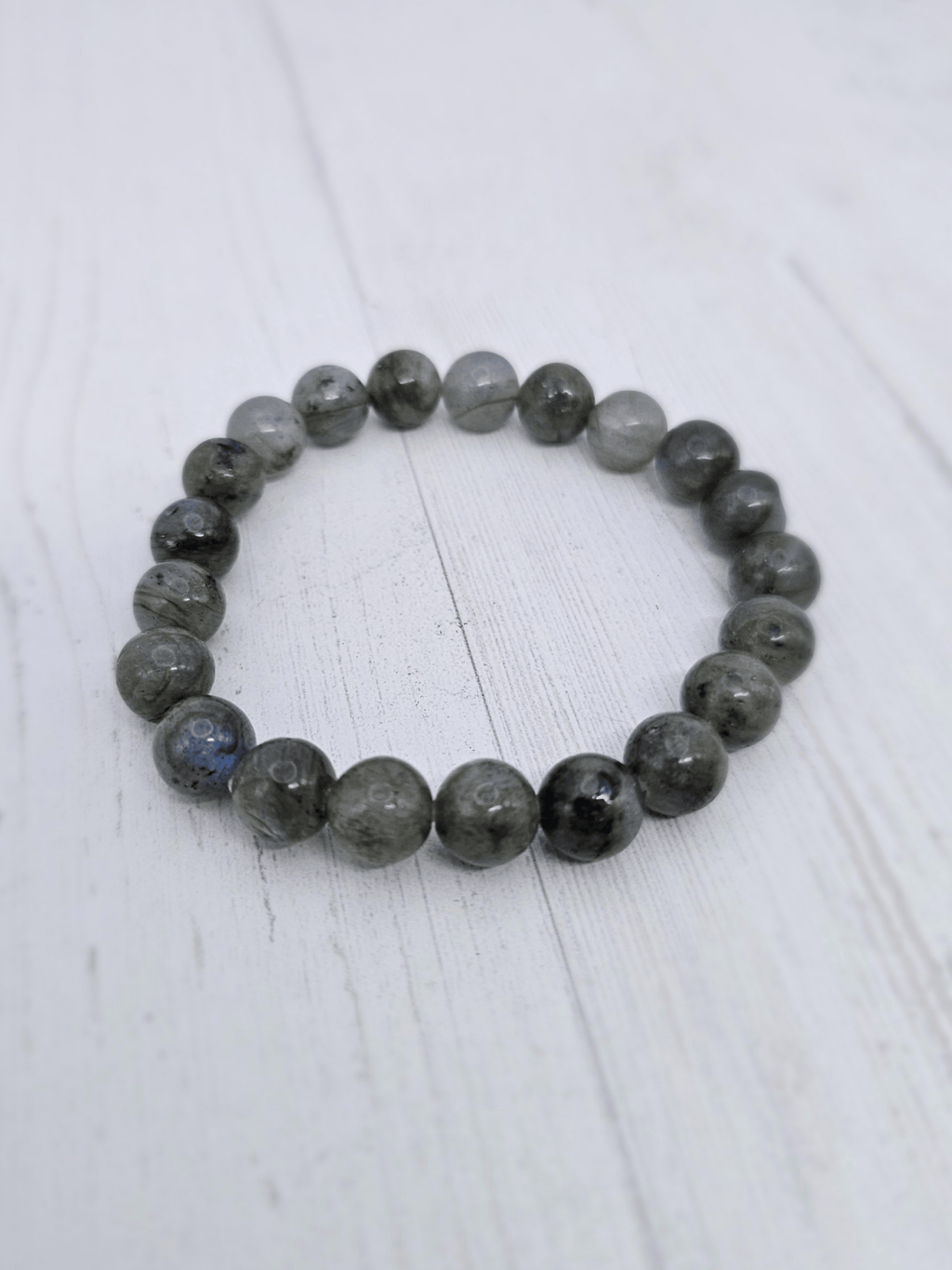 Pulsera de Labradorita Bola 8 mm | Intuición, protección y energía transformadora